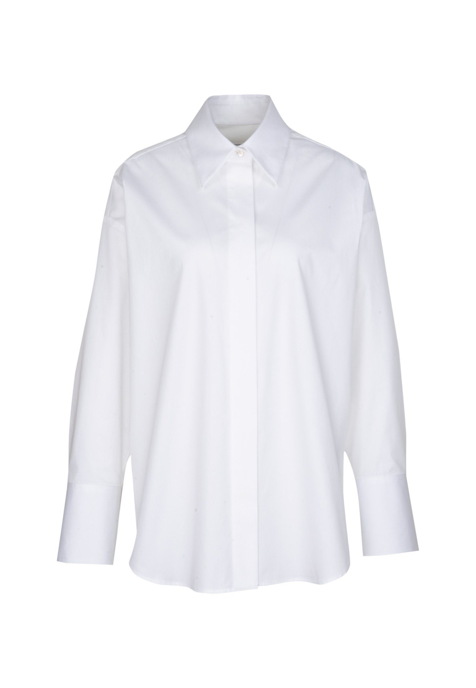 seidensticker Overhemdblouse Zwarte roos Lange mouwen kraag uni
