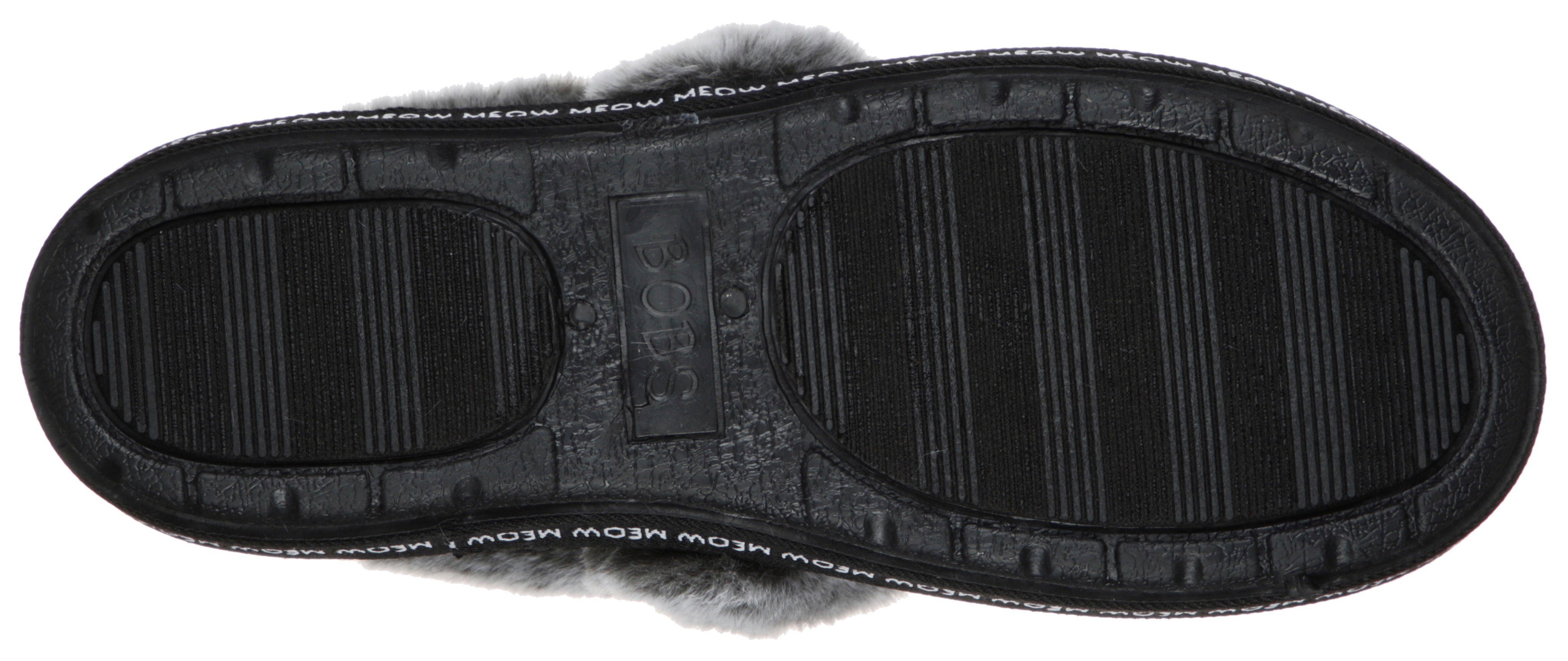 Skechers Pantoffels TOO COZY MEOW PAJAMAS Huisschoen met geborduurd kattengezicht