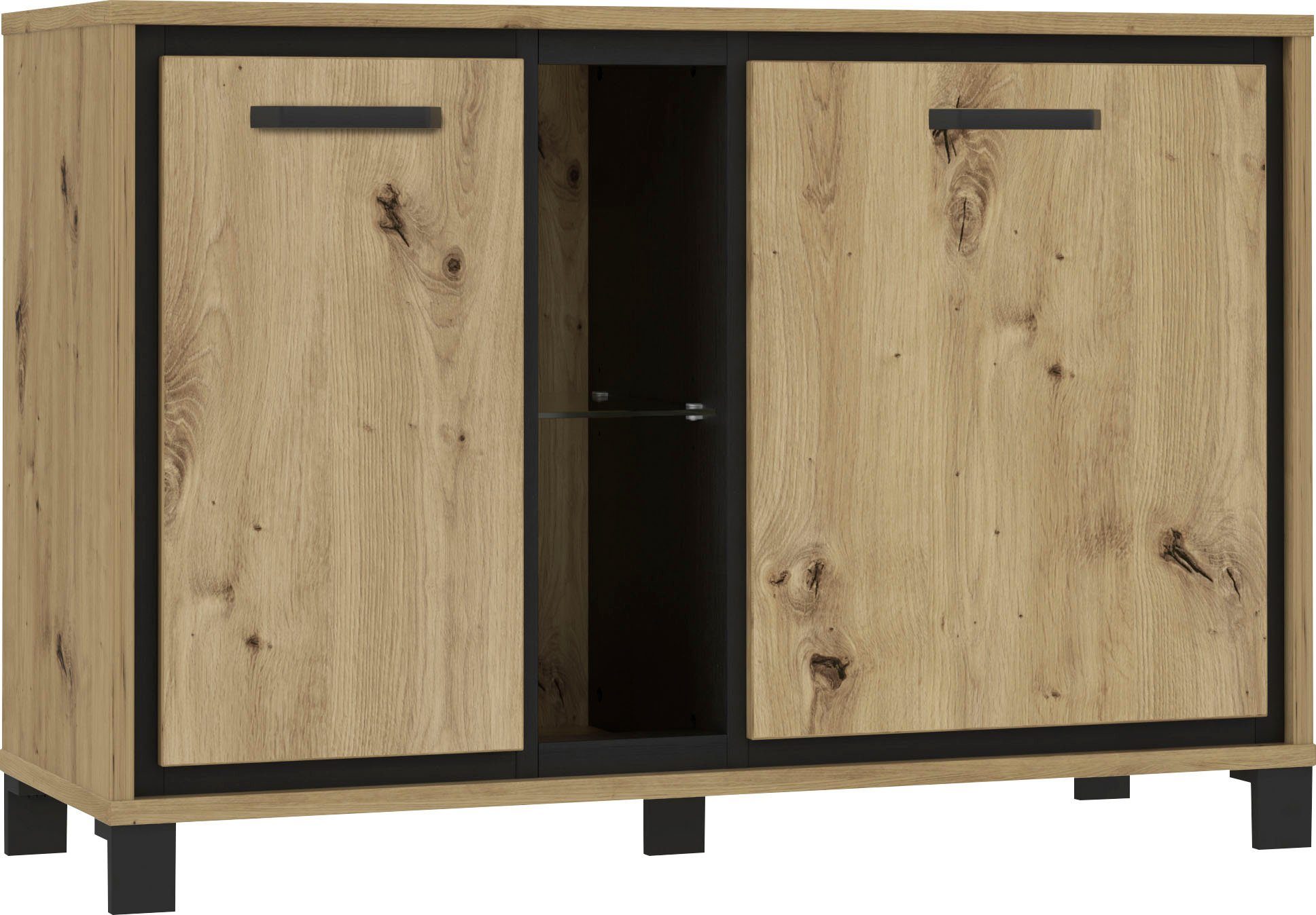 FORTE Kast Trondheim Breedte 120 cm dressoirs maat 120,4x41,5x81,3 cm bruin