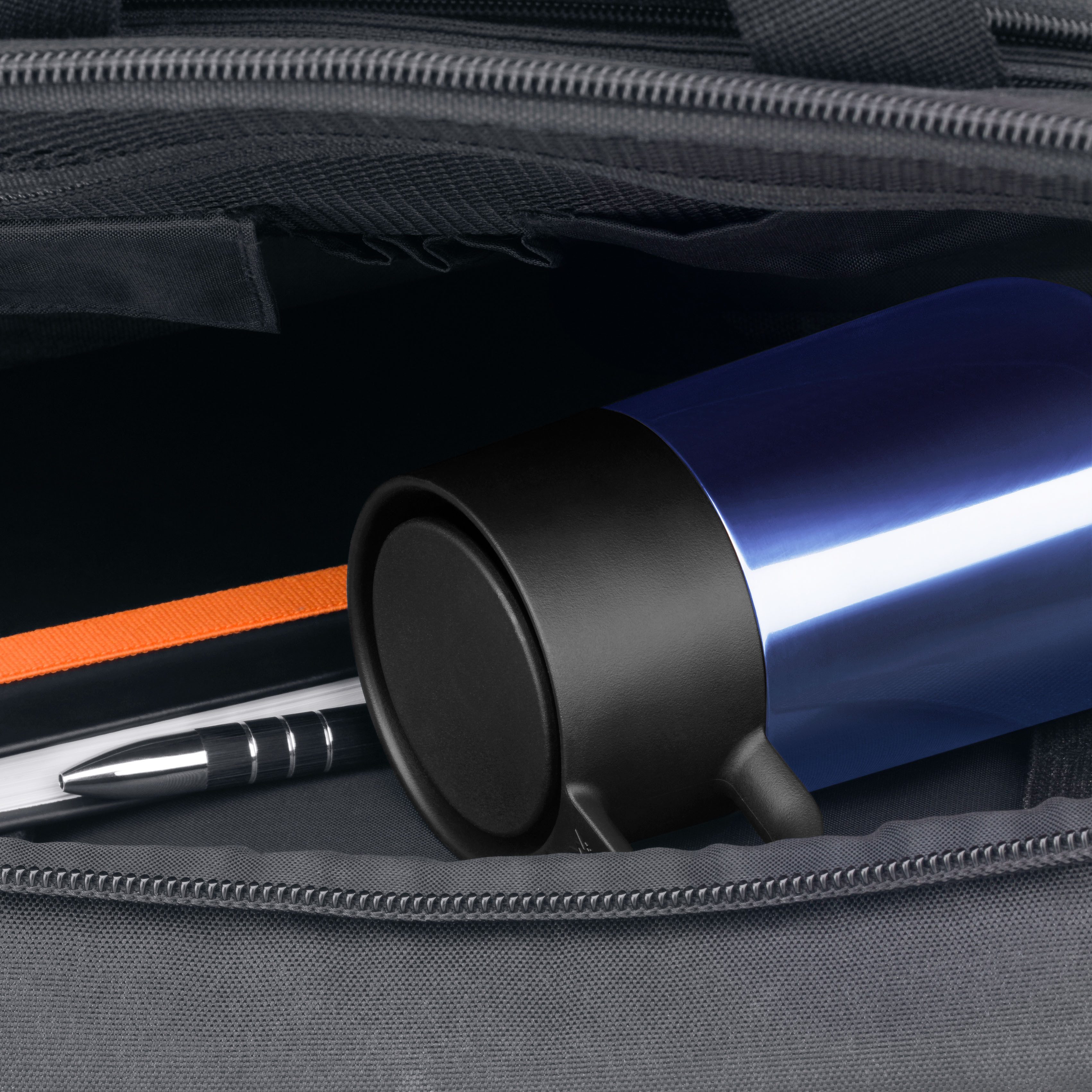 WMF Thermosbeker Impulse Travel Mug dubbelwandig roestvrij staal, lage hoogte, 360°-drinkopening