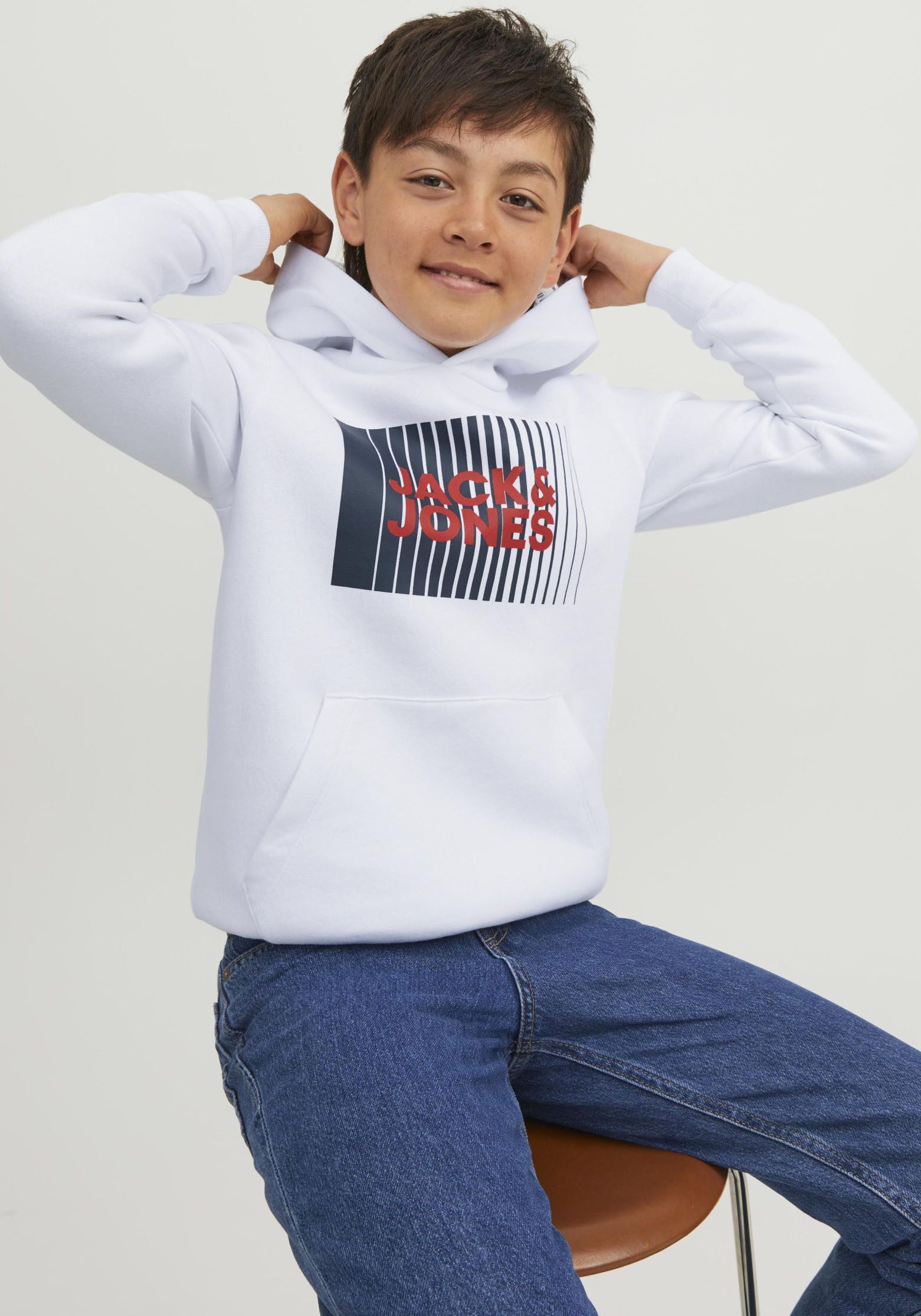 Jack & Jones Junior Hoodie JJECORP LOGO SWEAT HOOD PLAY NOOS JNR