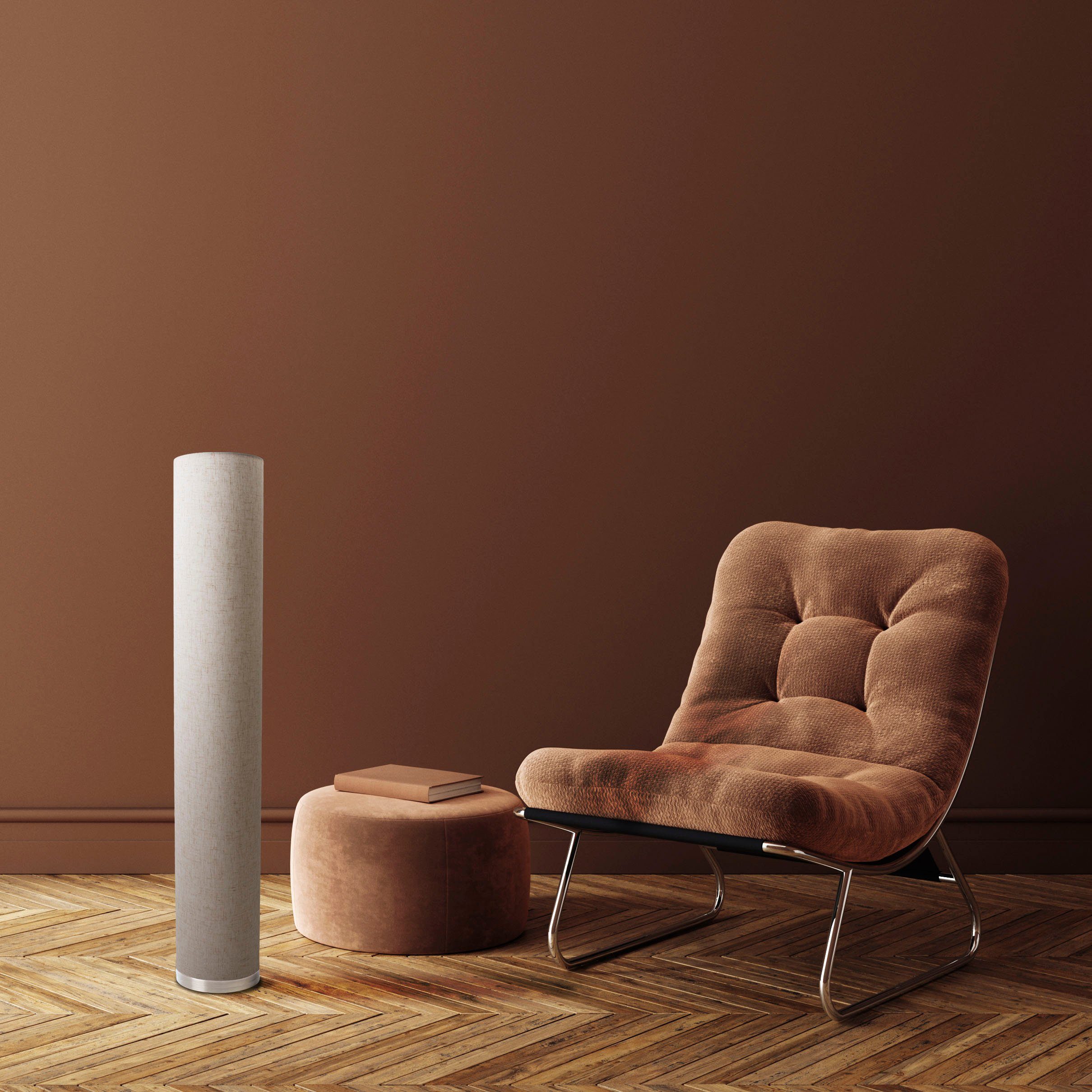 näve Staande lamp BEATE Metaal/textiel, excl. 3x E27 max. 40W, hoogte: 110 cm, kleur: natuur (1 stuk)