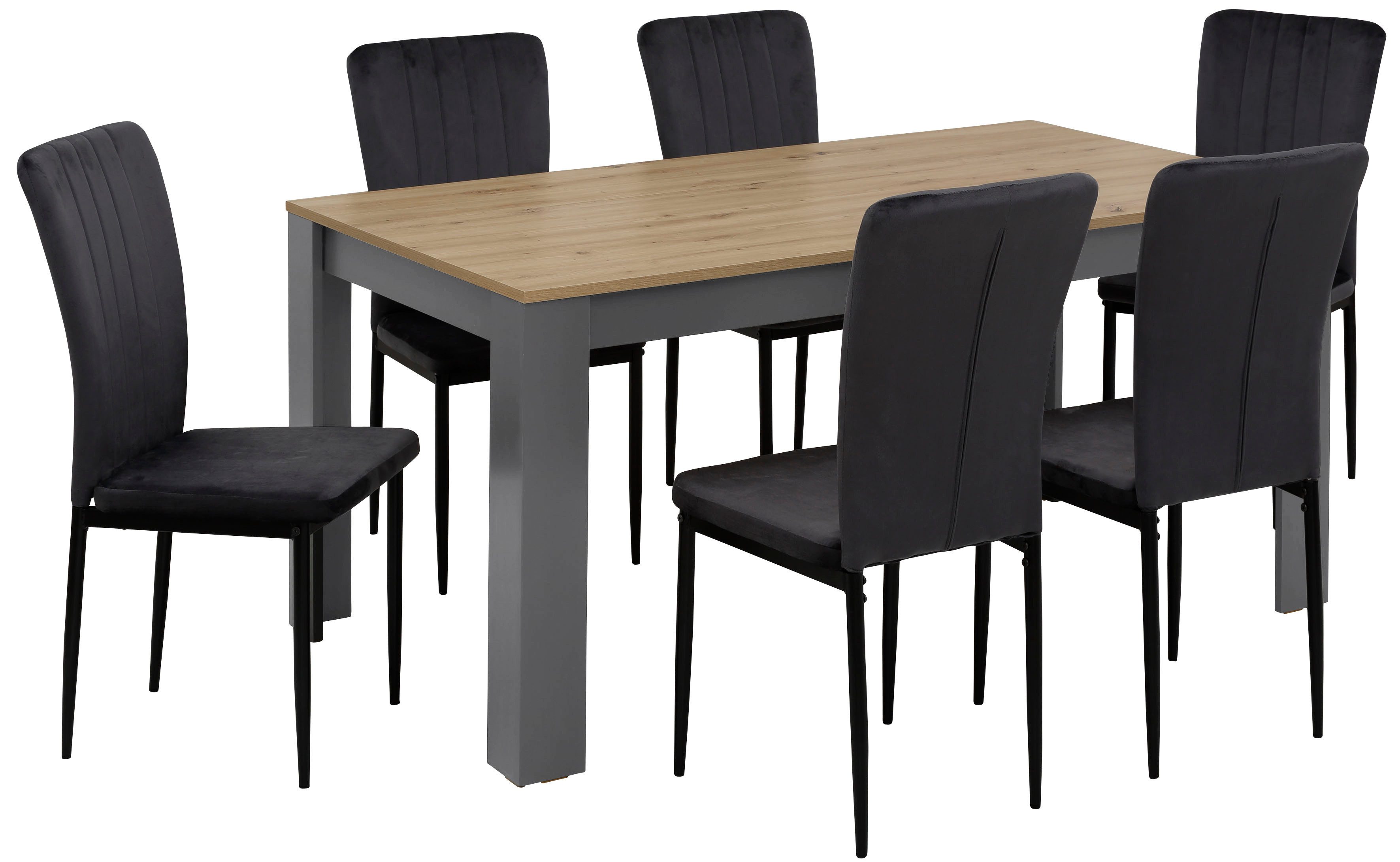 Home affaire Eethoek Bergamo moderne 7-delige tafelgroep, onze beste prijs (set, 7-delig)