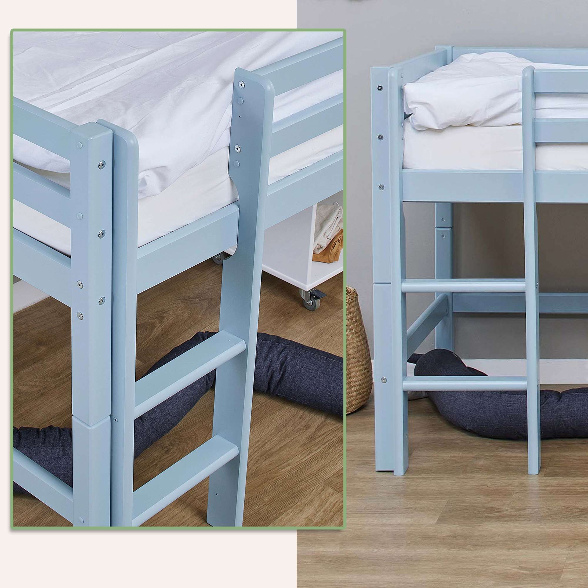 Hoppekids Hoogslaper ECO Dream MY COLOR 90x200, om te bouwen tot een eenpersoonsbed, 4 kleuren (set)