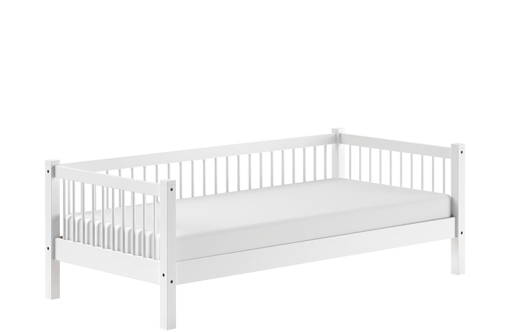 Home affaire 1-persoonsledikant met lf 90x200 cm, optioneel met of zonder bedlade, beuken wit