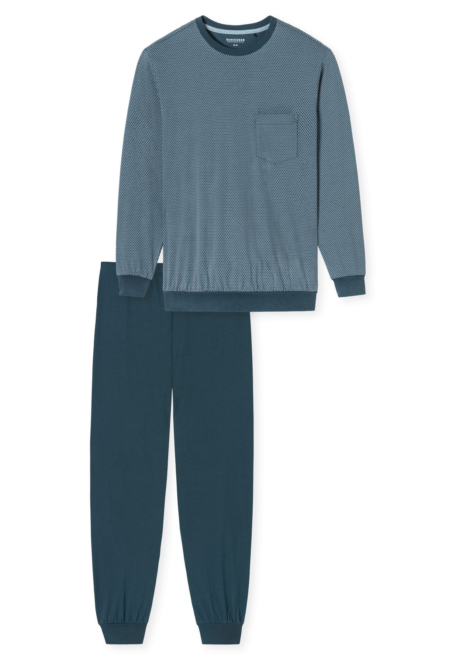 Schiesser Pyjama Comfort Essentials met comfortabele boorden (2-delig)