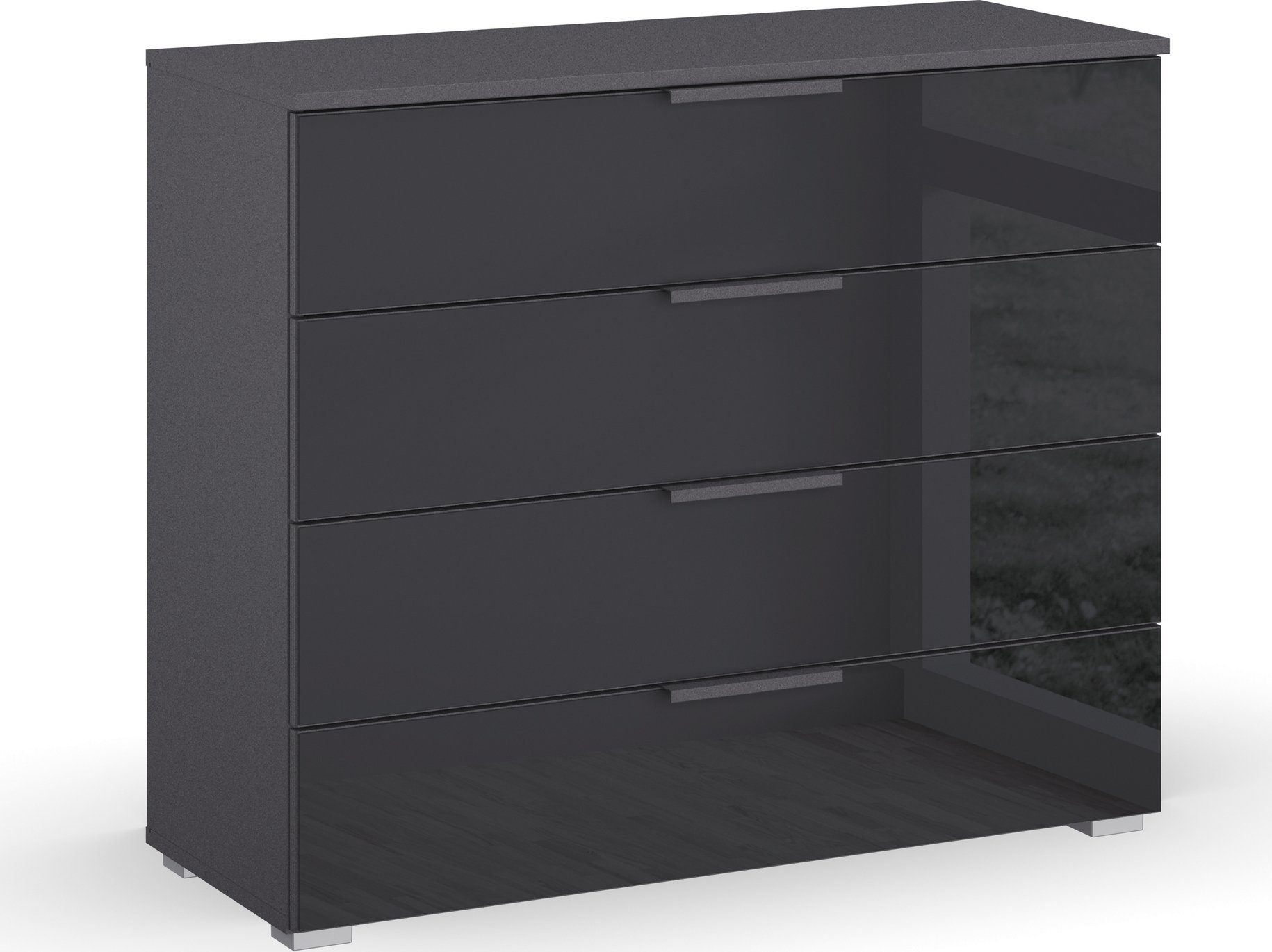 rauch Ladekast Sideboard commode ladecommode KOLUNA met glasfront Breedte 93 cm met 4 grote lades voor veel opbergruimte MADE IN GERMANY commodes &