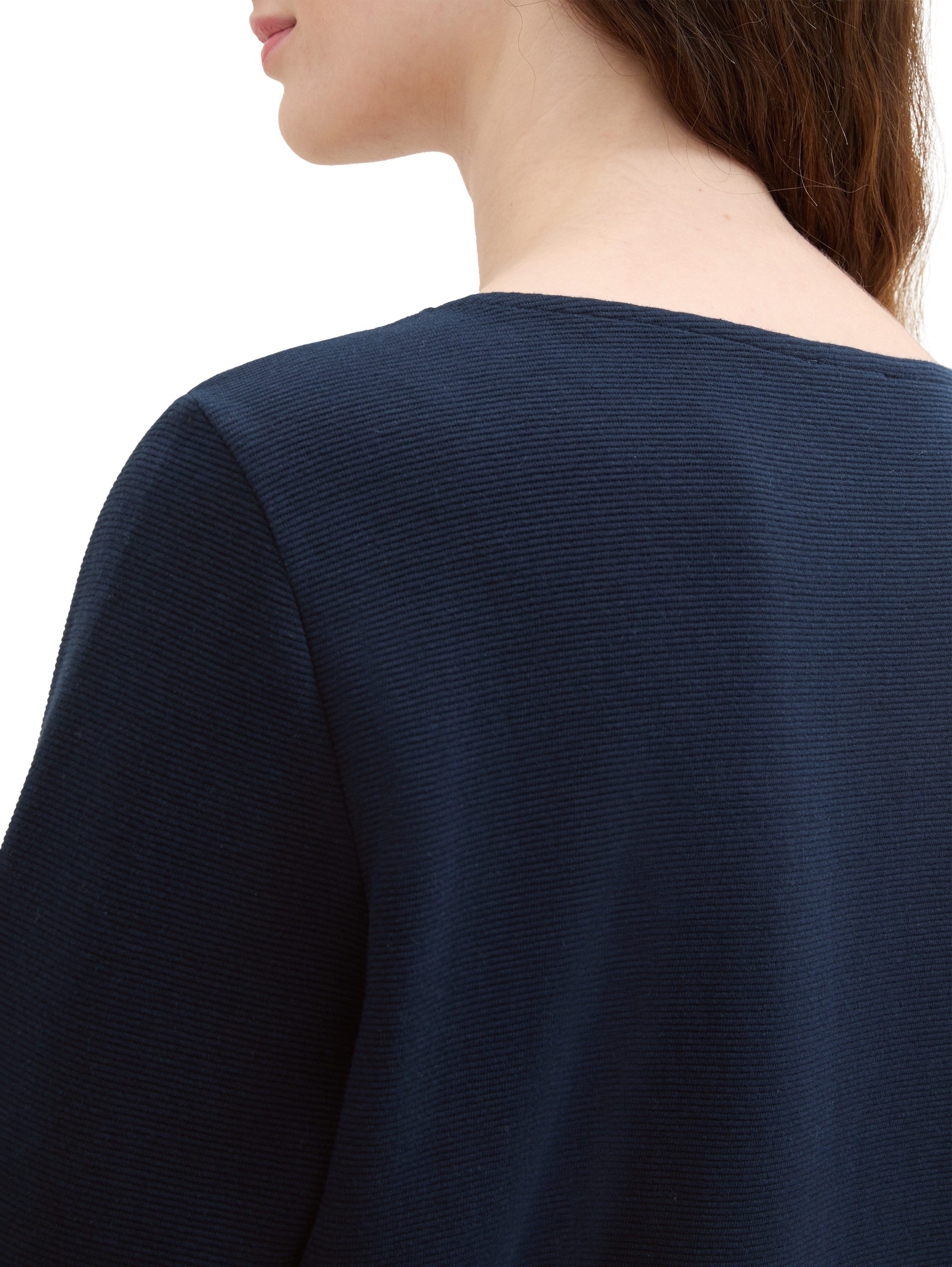 Tom Tailor Shirt met lange mouwen met structuur