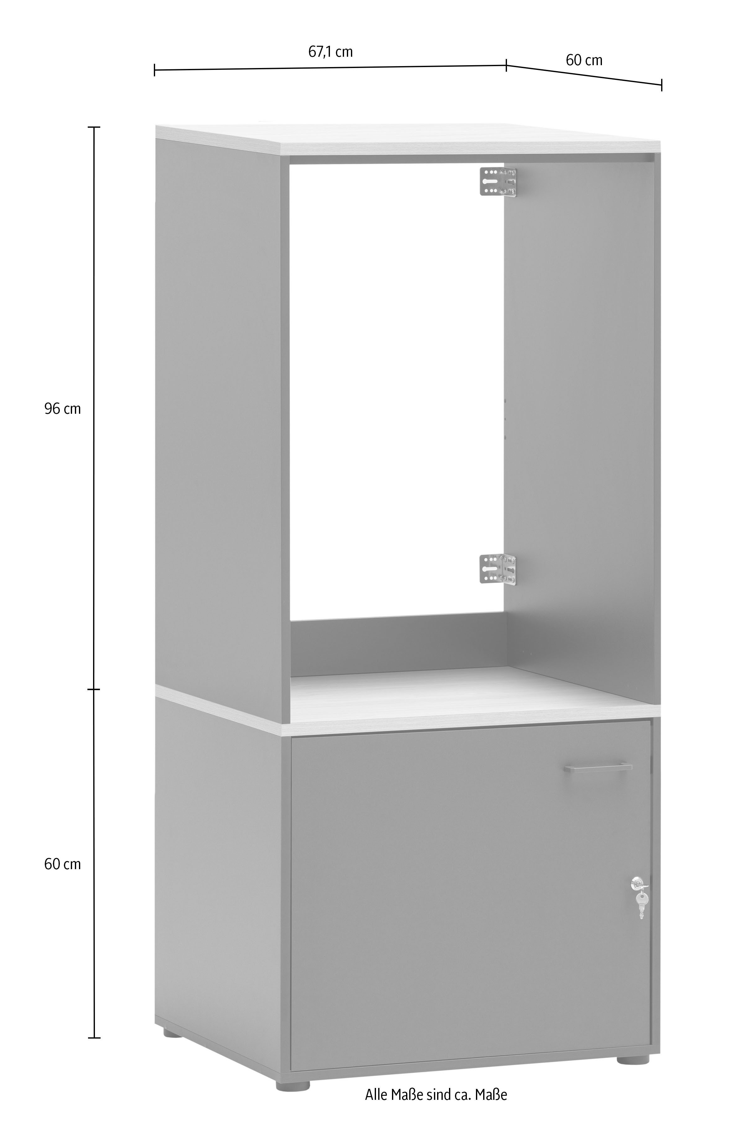 Schildmeyer Multifunctionele kastenset SOLEA Breedte 134 cm, stapelbare kasten, metalen beslag, deurvergrendeling