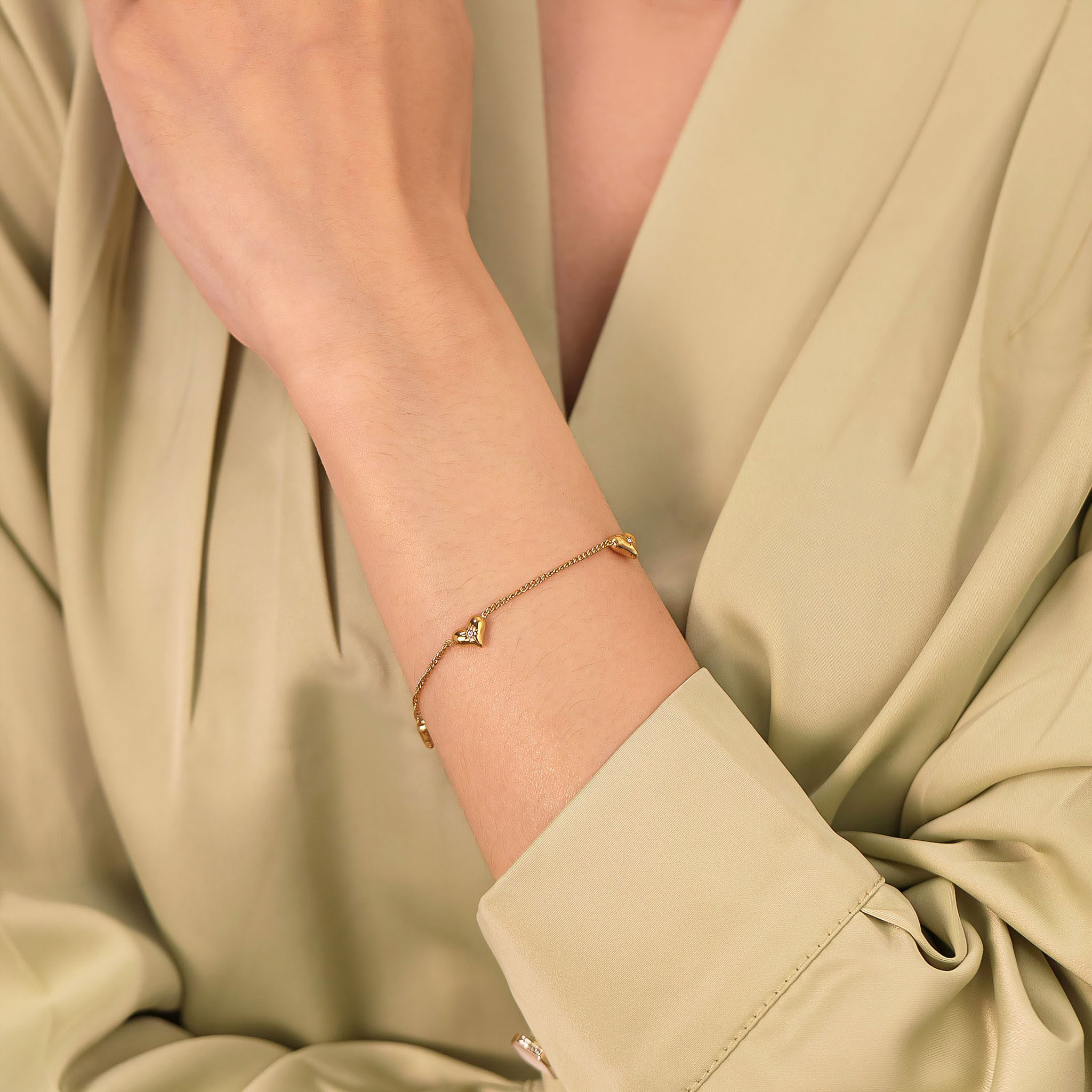 Firetti Armband Sieraden cadeau roestvrijstalen armbanden ankerkettengliederung harten
