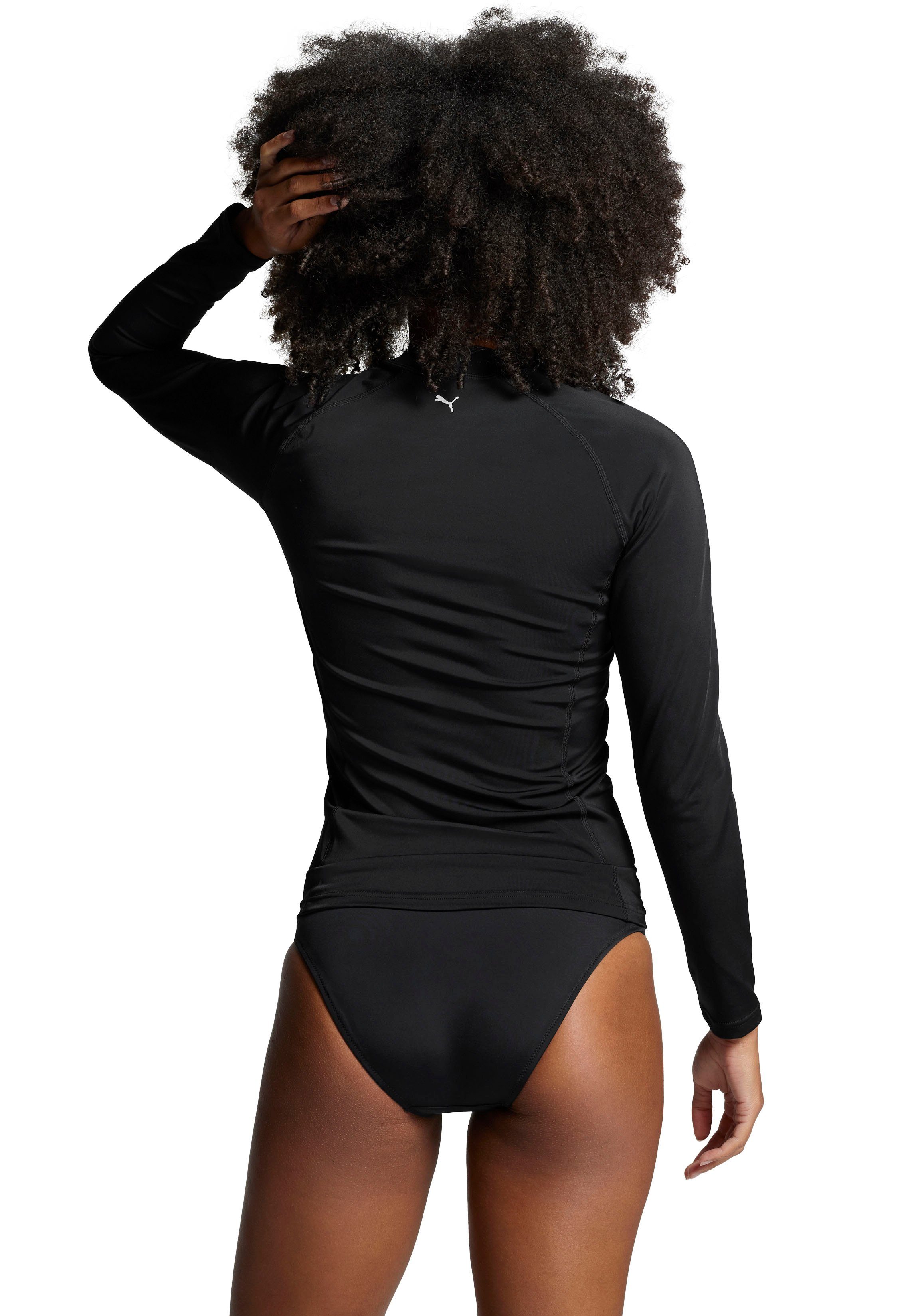 PUMA Zwemshirt met contrasterende logodruk