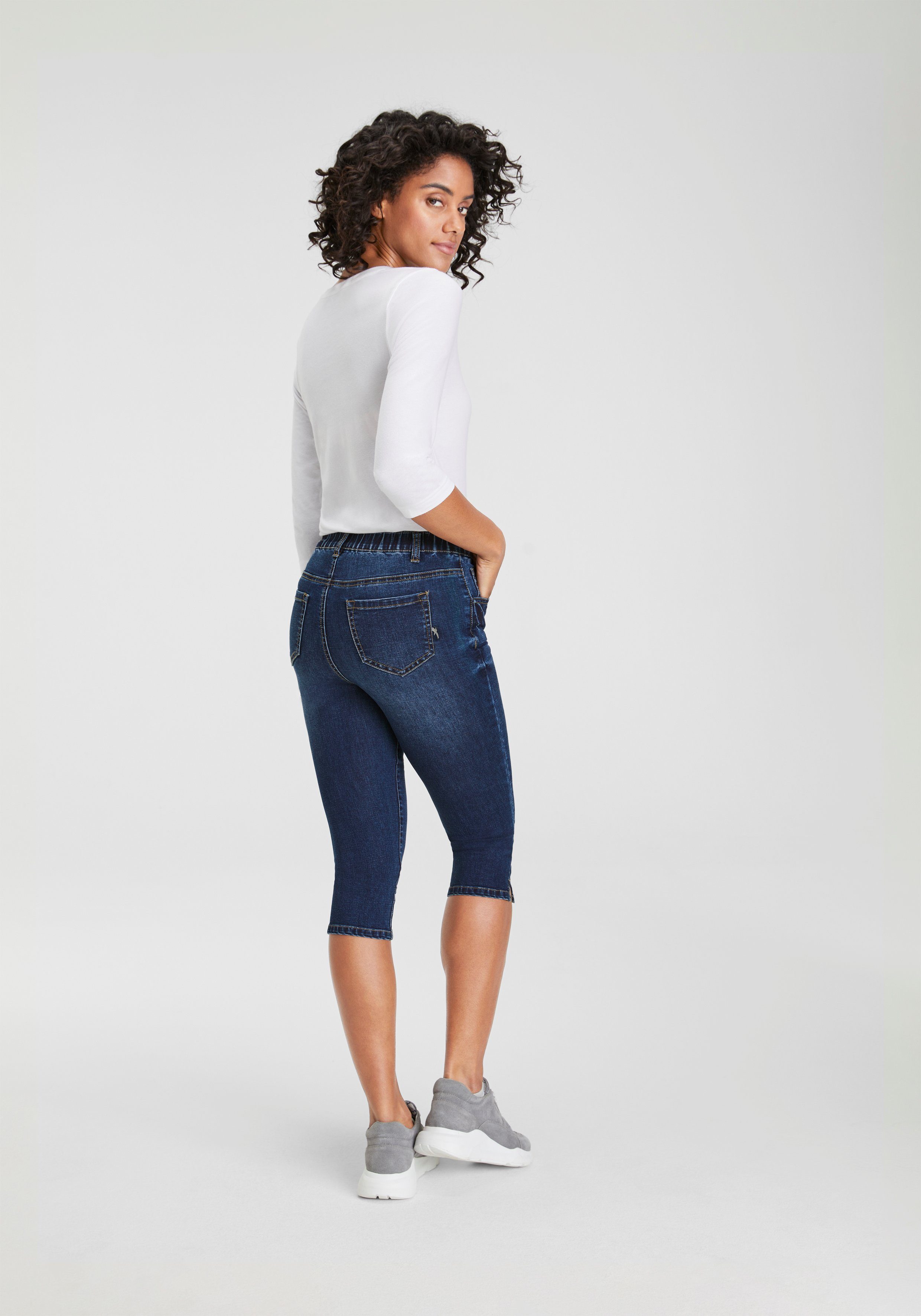 Arizona Capri jeans Ultra Stretch extra-strak gesneden pasvorm, hoge taille, in capri-lengte