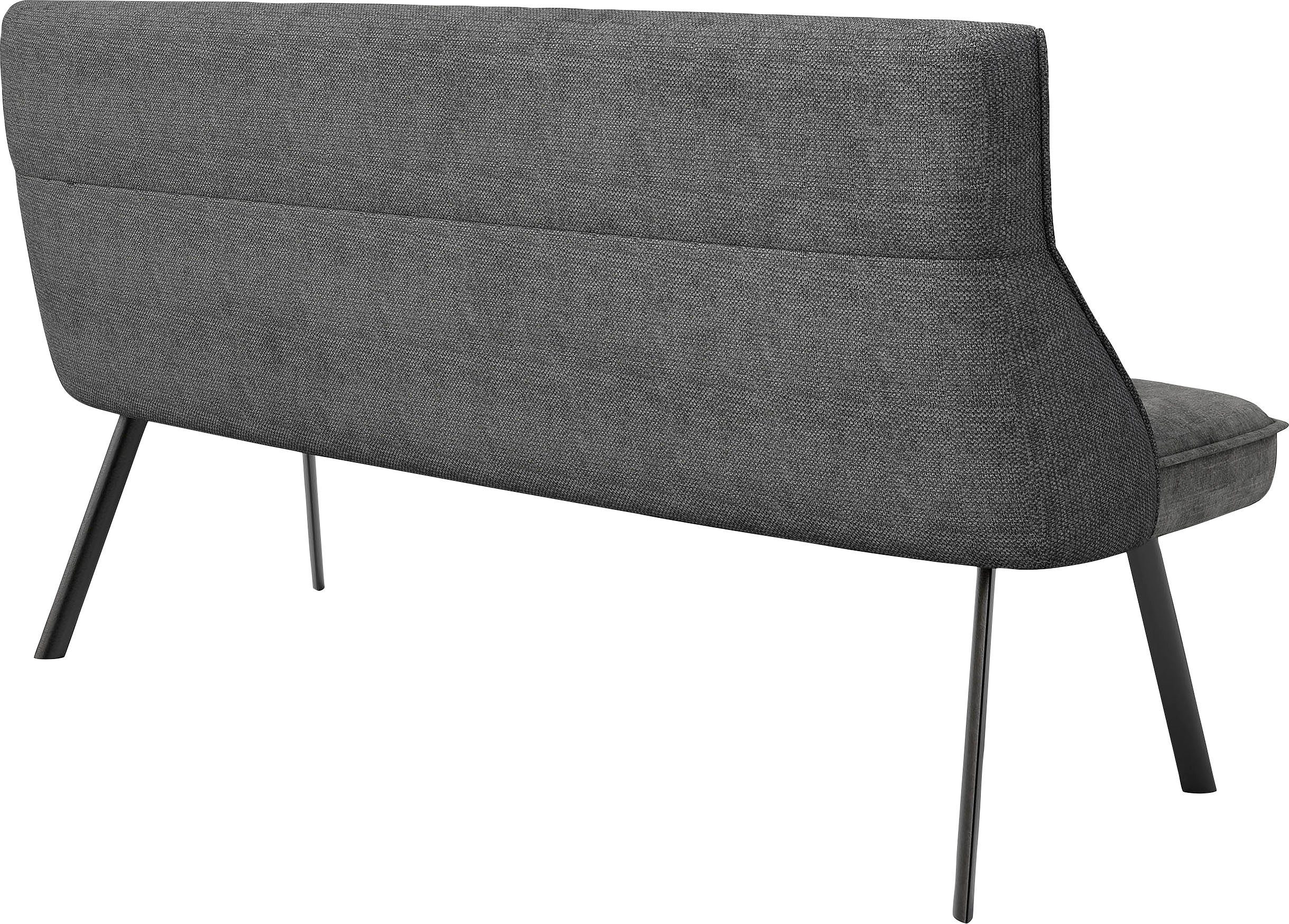 byLIVING Bank California 180 cm bank, weefstof en vintage fluweel met prettige nosag-vering (1 stuk)
