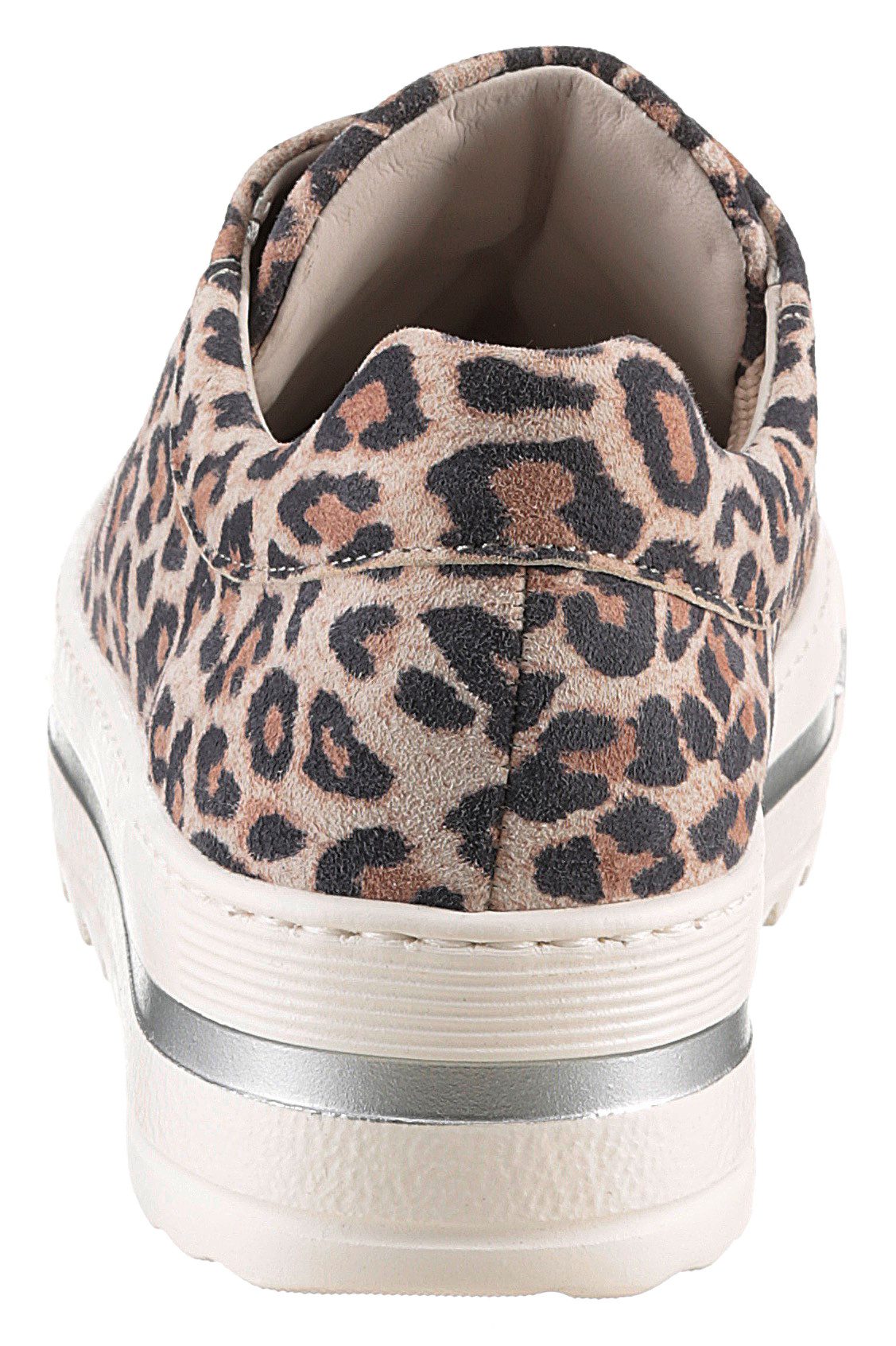 Gabor Plateausneakers Florence , vrijetijdsschoen, lage schoen, veterschoen, modieuze leoprint, breedte g