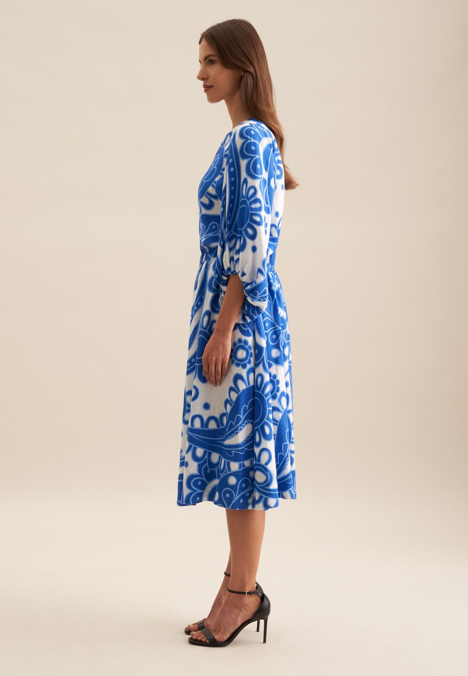 seidensticker Midirok Zwarte roos