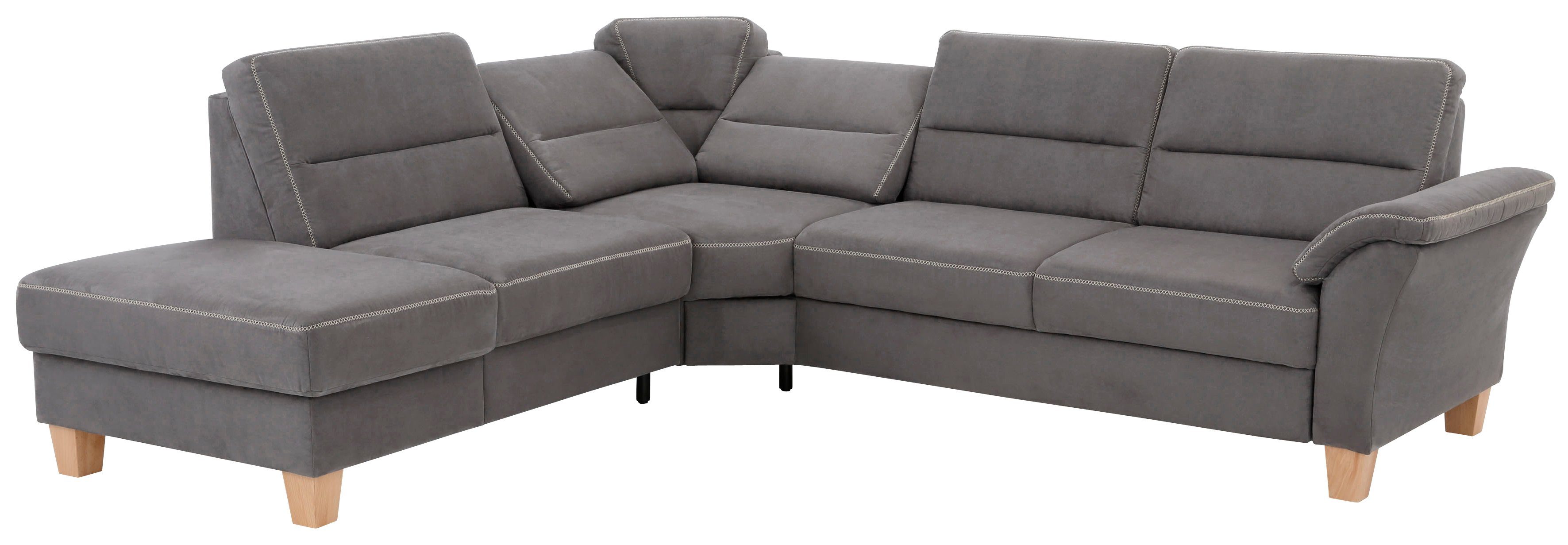 Home affaire Hoekbank Soleo L-model comfortabel door trapezehoek met relaxfunctie, ook met slaapfunctie