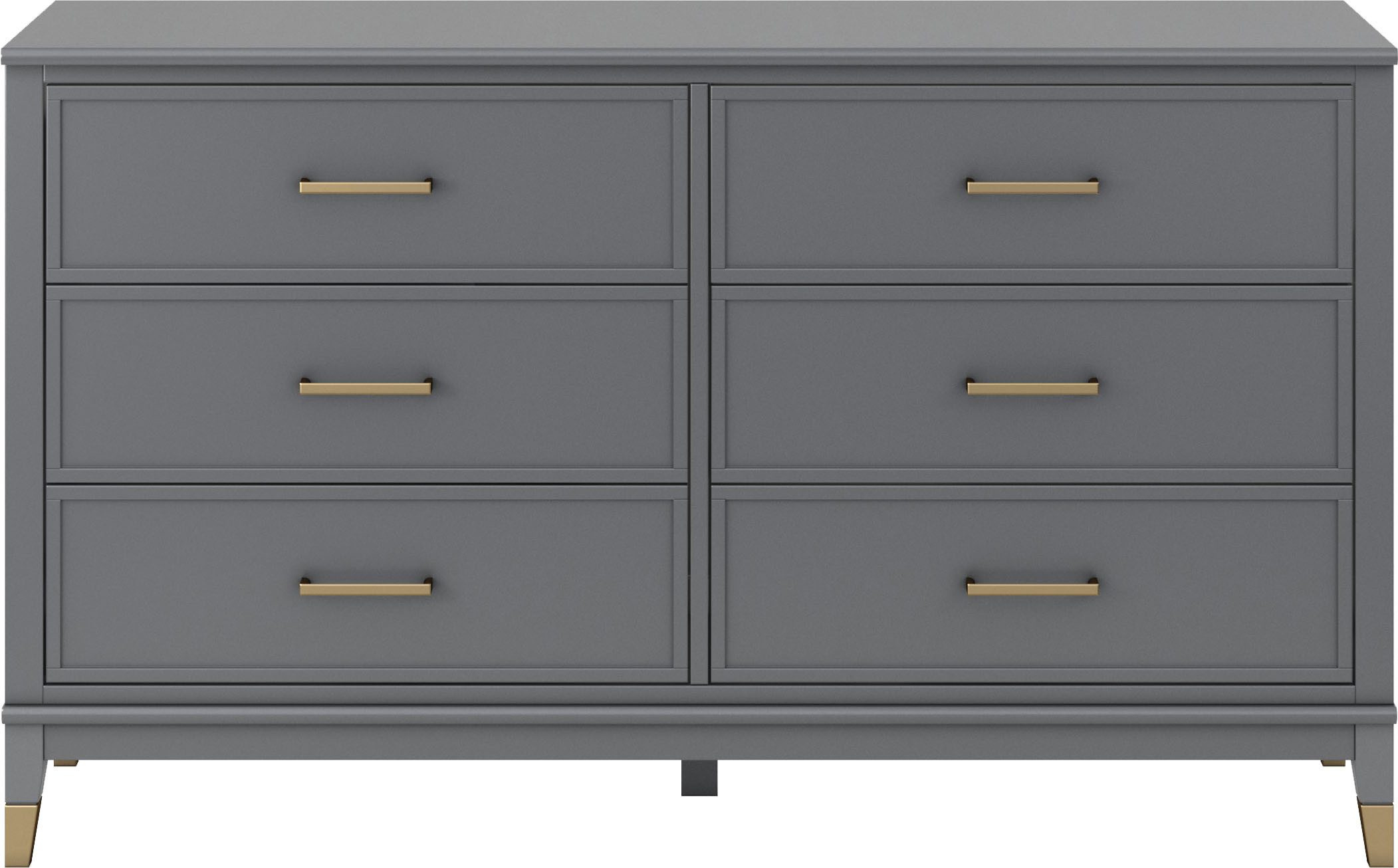 CosmoLiving by Cosmopolitan Kast Westerleigh met 6 laden, mdf, poten van massief hout, hoogte 85 cm, breedte 145 cm