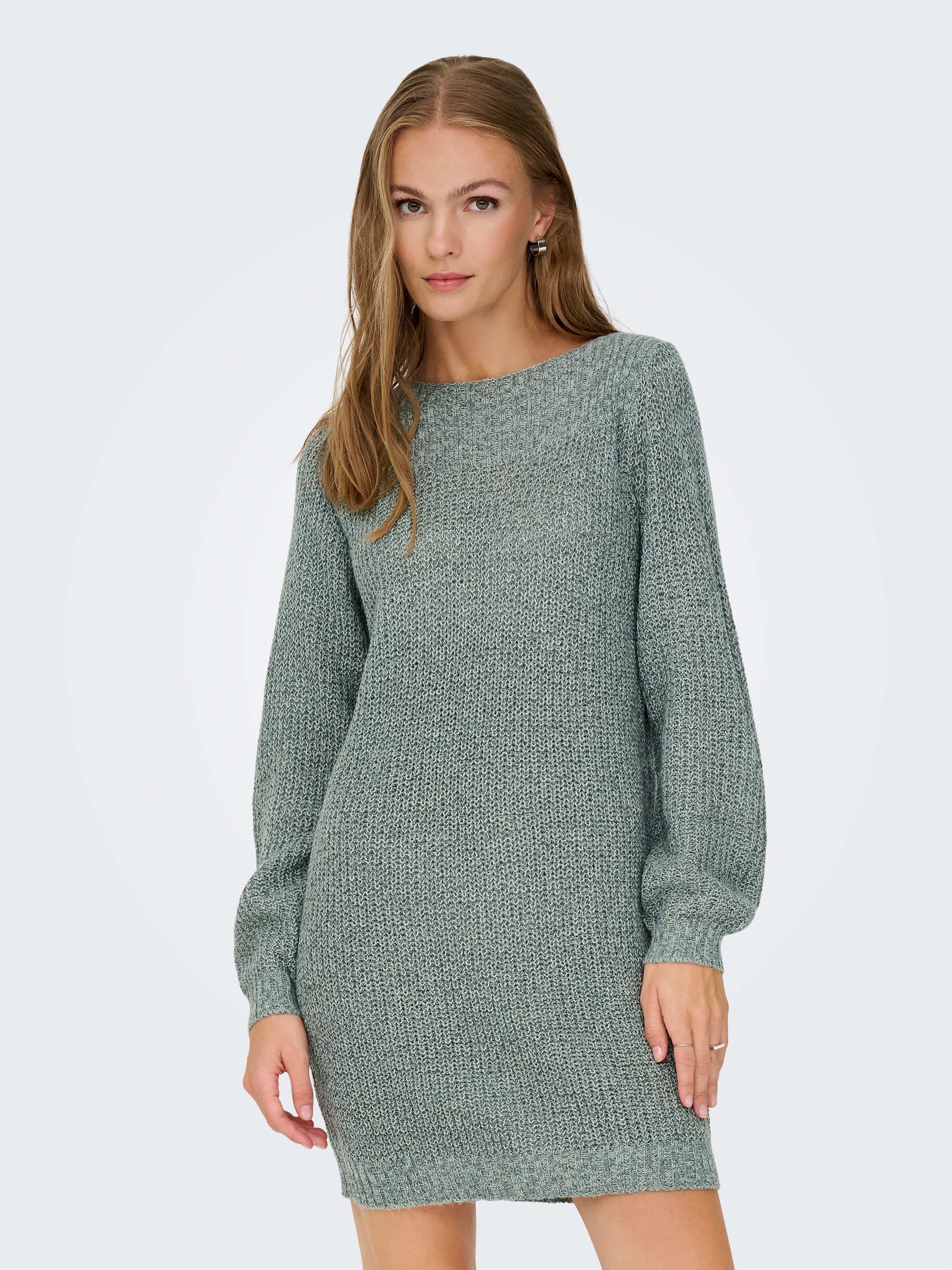 JDY Mini-jurk JDYWHITNEY MEGAN L/S BOAT DRESS KNT NOOS