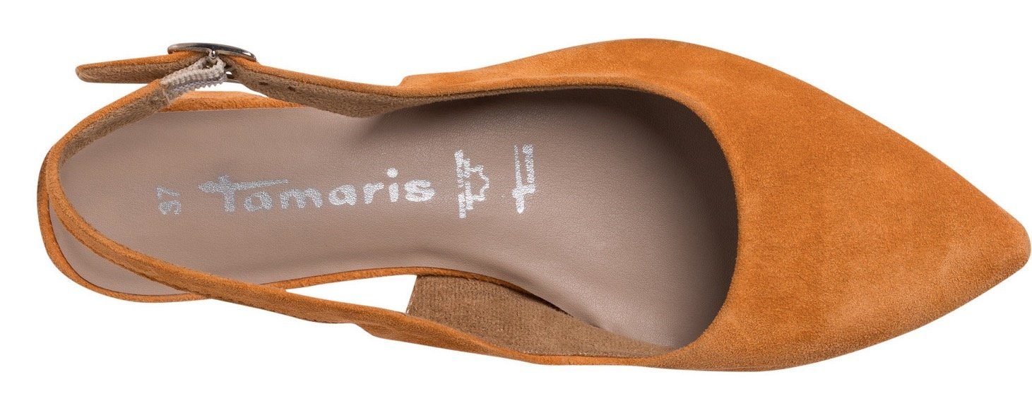 Tamaris Slingback pumps , blokhak, avondschoen, zomerschoen met verstelbare riem