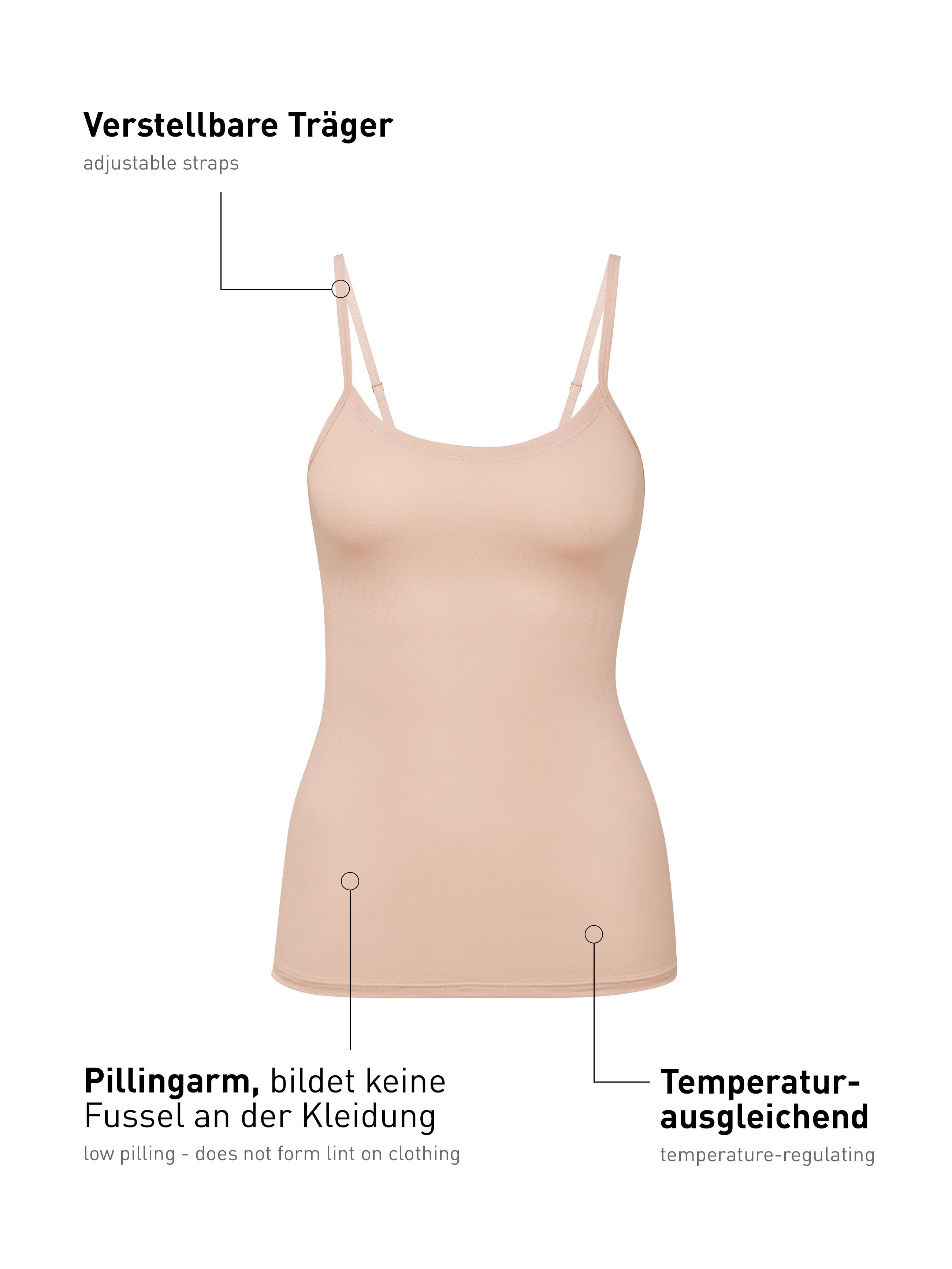CALIDA Hemd Natural Comfort Katoenmix, single jersey kwaliteit, zacht, elastisch, pillingarm