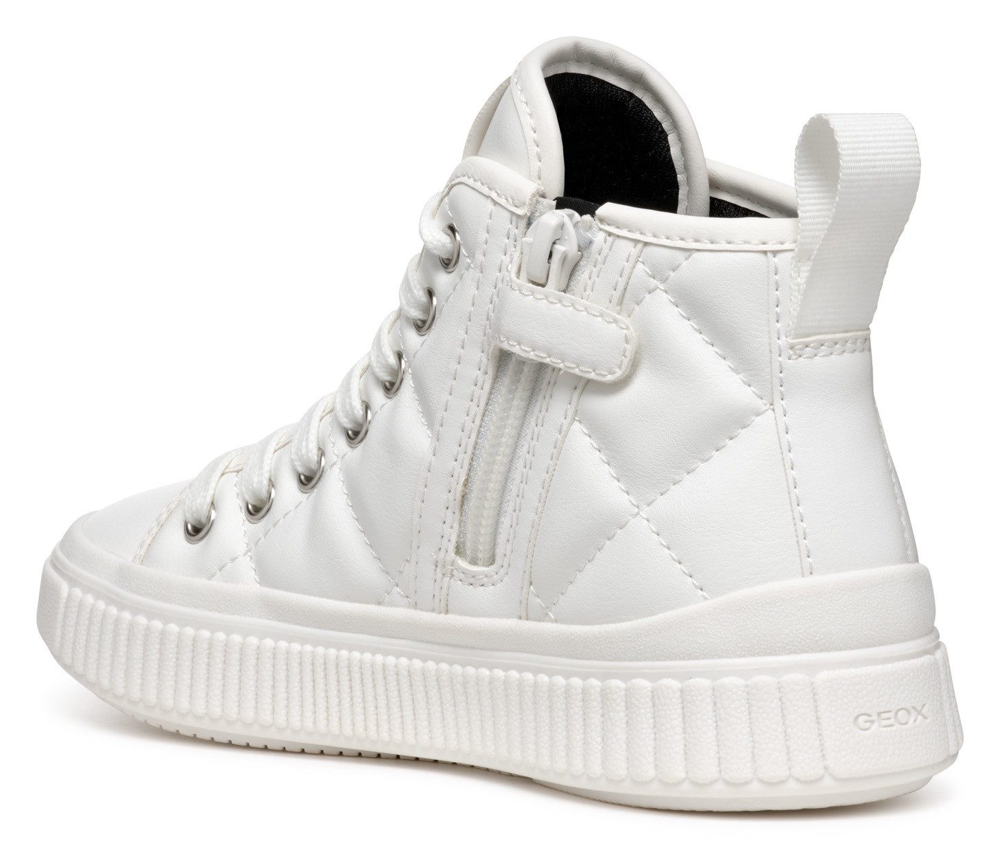 Geox Sneakers J LAQUINNY GIRL B High top sneaker, veterschoenen, freizeitschoen met rits