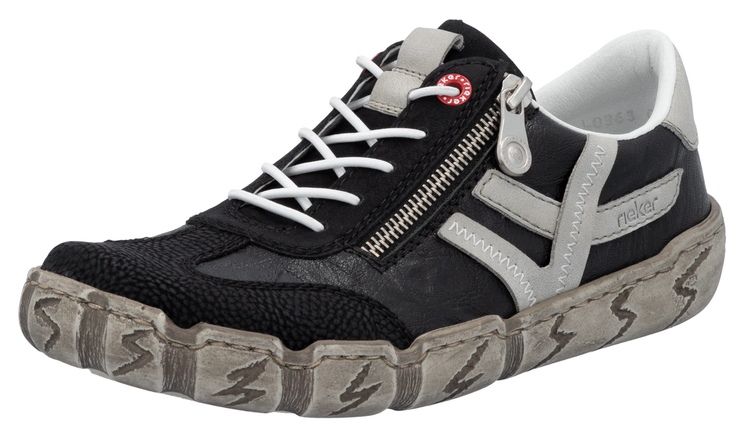 Rieker Slip-on sneakers , lage schoen, instapschoen, vrijetijdsschoen met zachte binnenzool