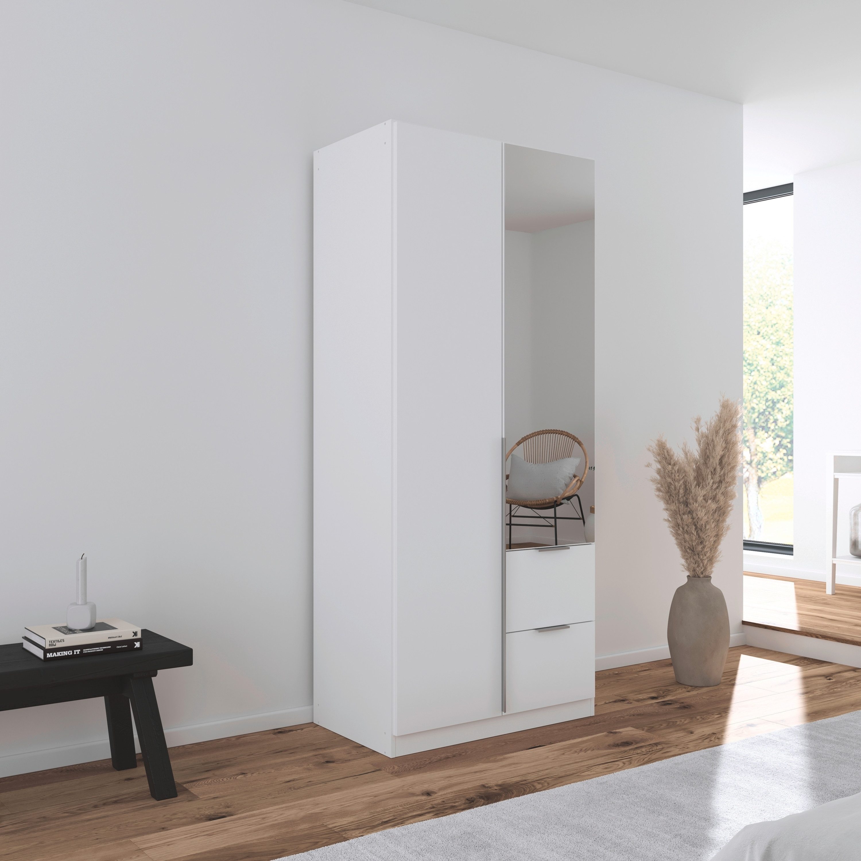 rauch Draaideurkast Kledingkast kast garderobe AGORDO met decor- of hoogglansfront