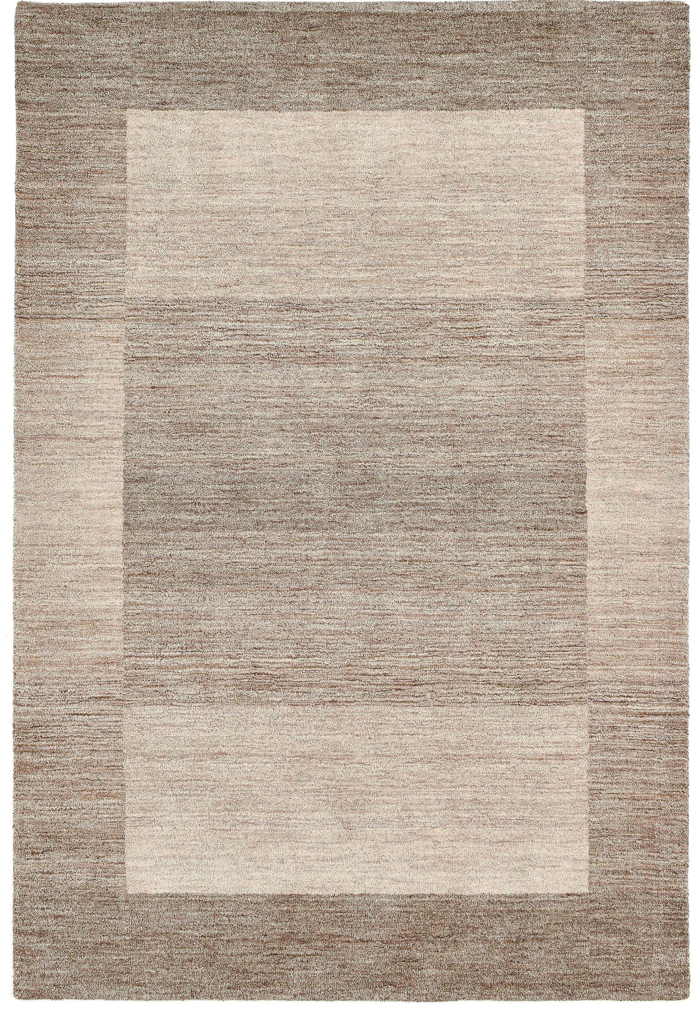 THEKO Wollen kleed Gabbeh super, Handgeweven vloerkleed, randdessin, zuivere wol, met de hand geweven