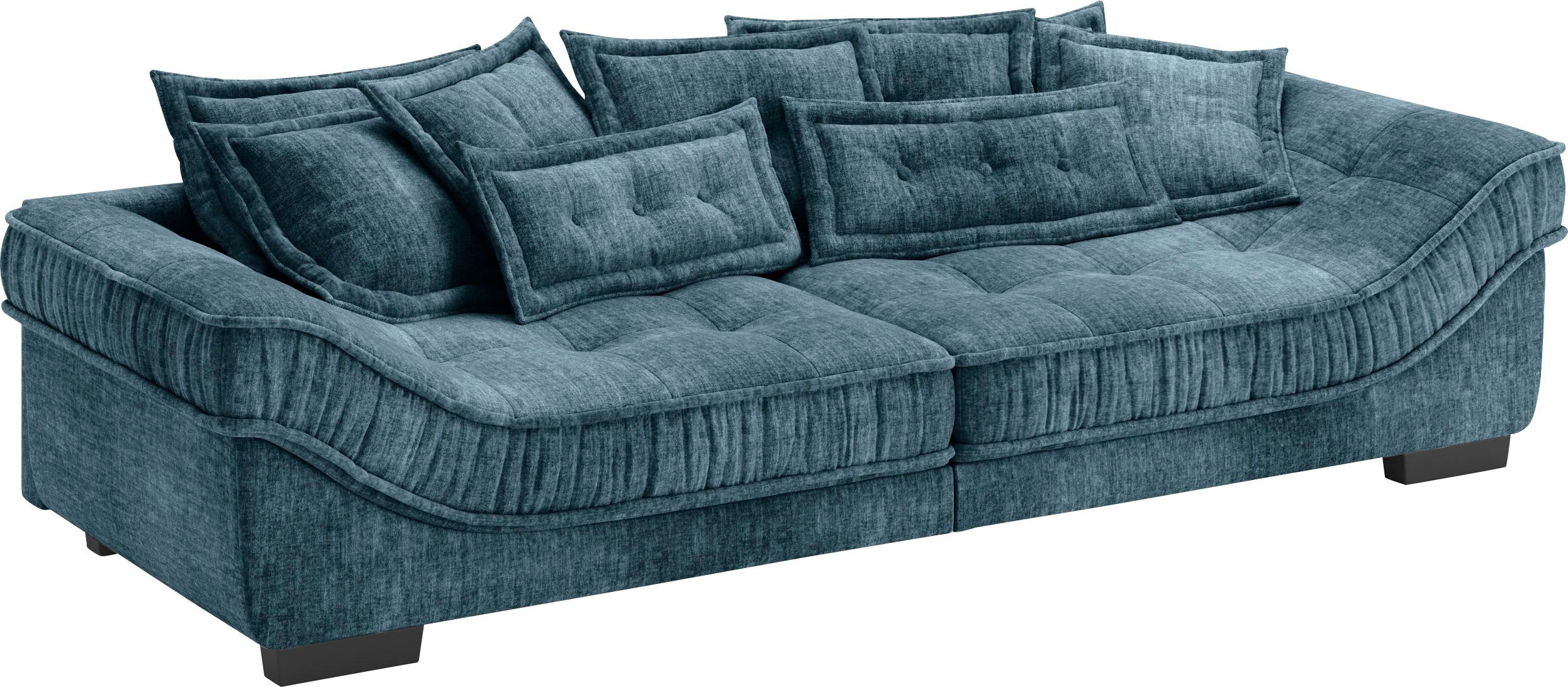 Mr. Couch Megabank Diwan II Optioneel met koudschuimvering tot 140 kg belastbaar blauw, xxl banken, 300 cm