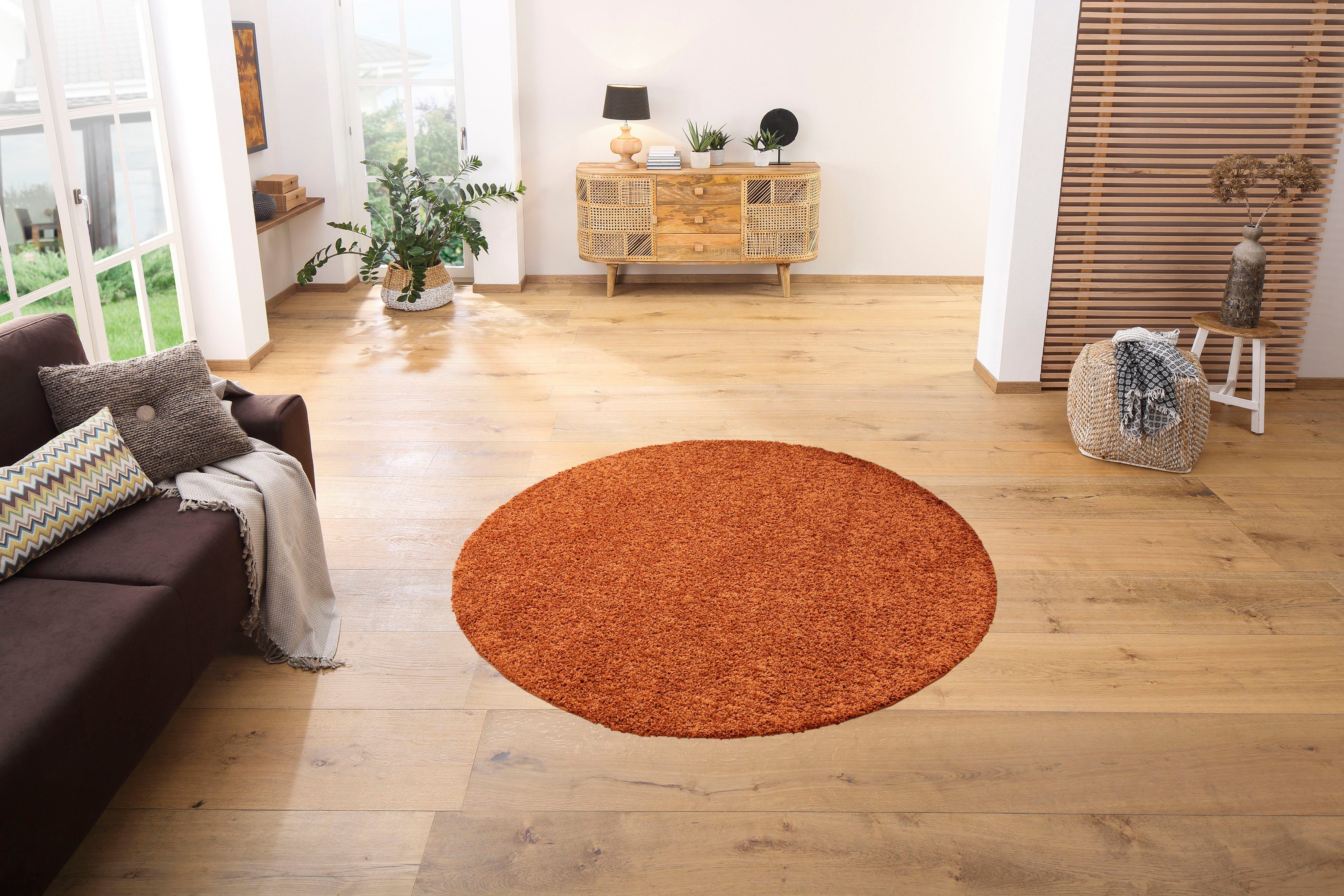 my home Vloerkleed Viva vloerkleed rond Unikleuren, uni, bijzonder zacht en behaaglijk