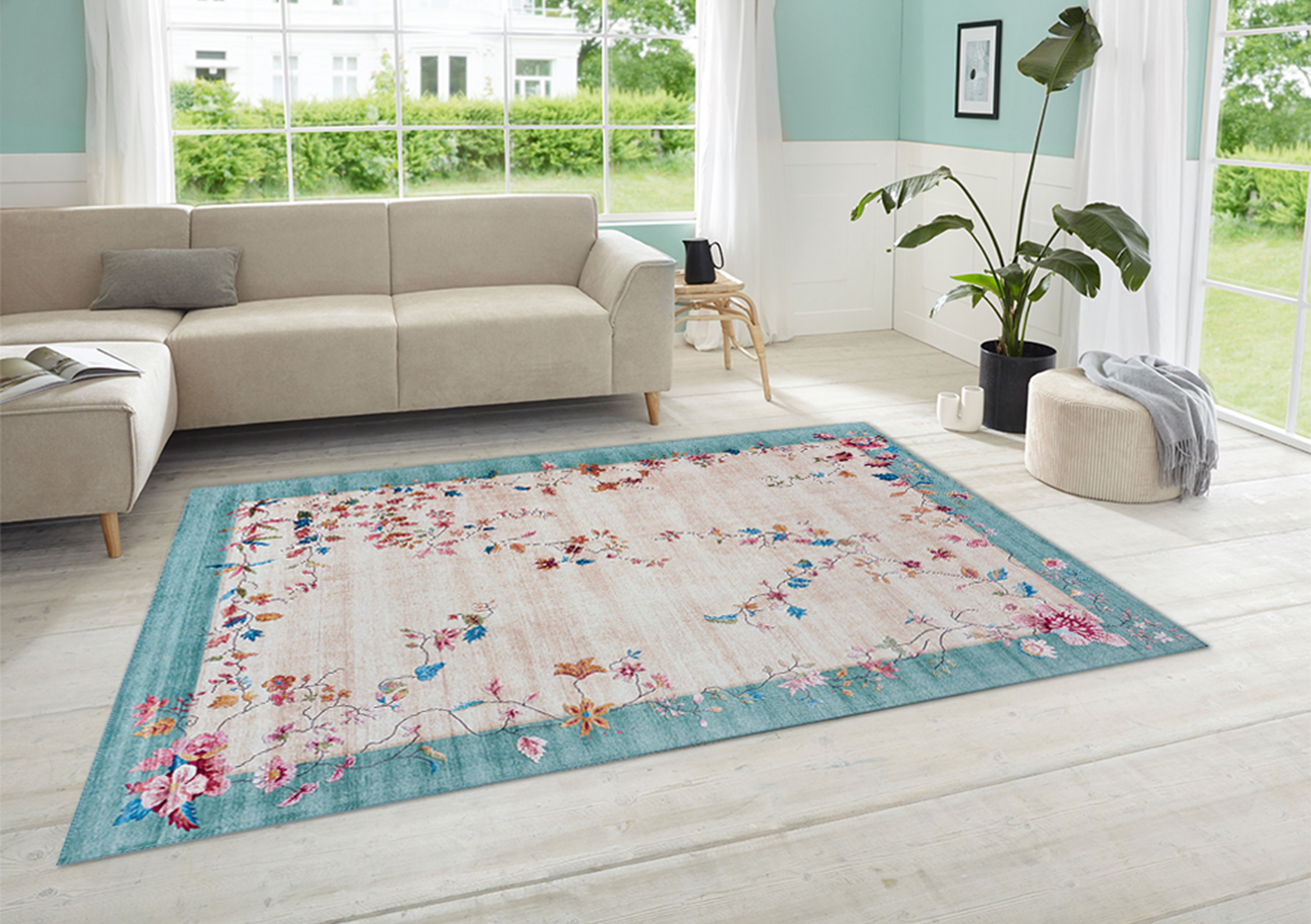 freundin Home Collection Design-vloerkleed Gloriosa Vintage-design, oriënt look, gebloemd motief, korte pool, woonkamer