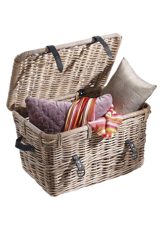 HOFMANN LIVING AND MORE Organizer Kist, Kubu-rattan mand Opbergmand om op te klappen