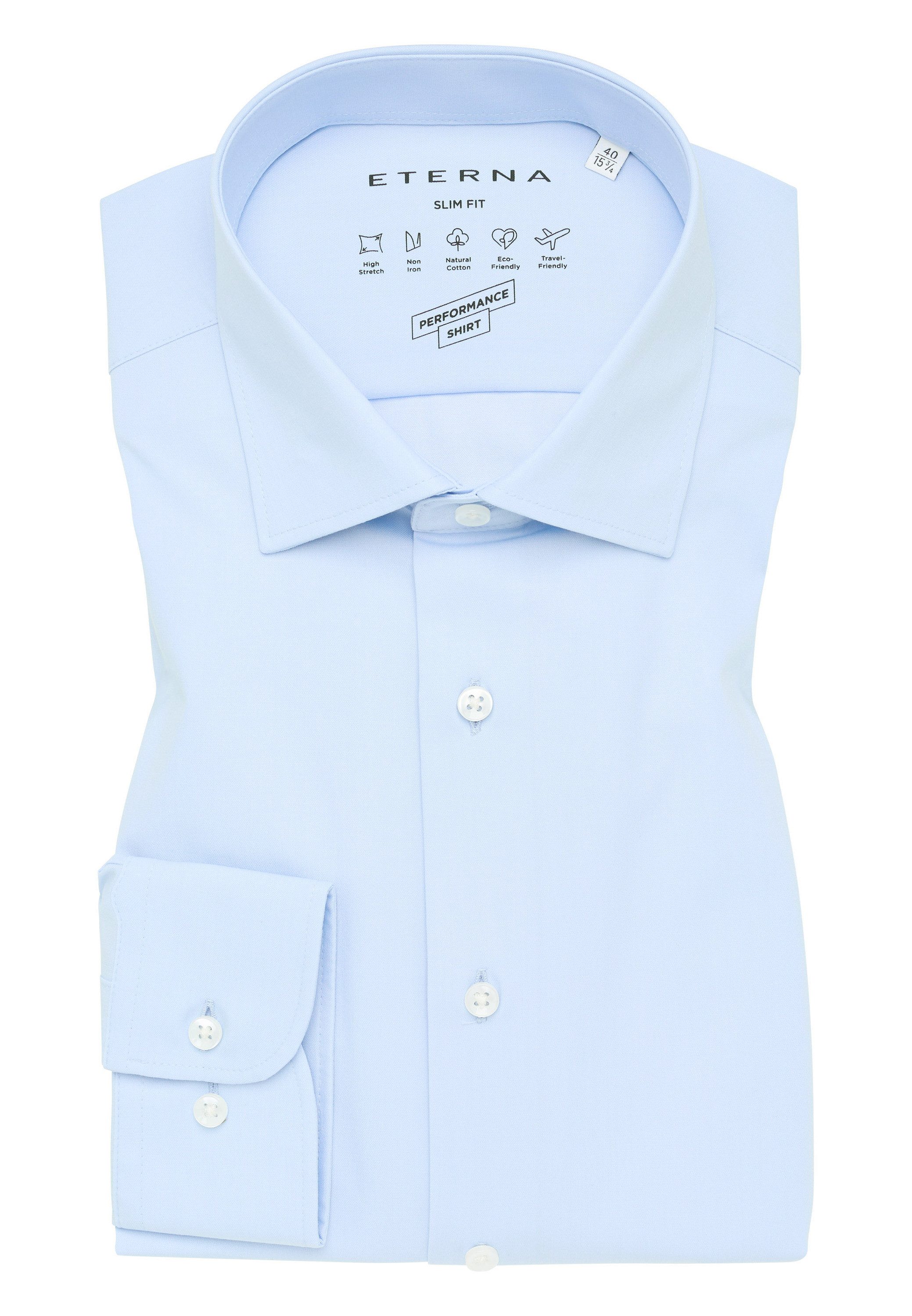 Eterna Overhemd met lange mouwen Slim fit