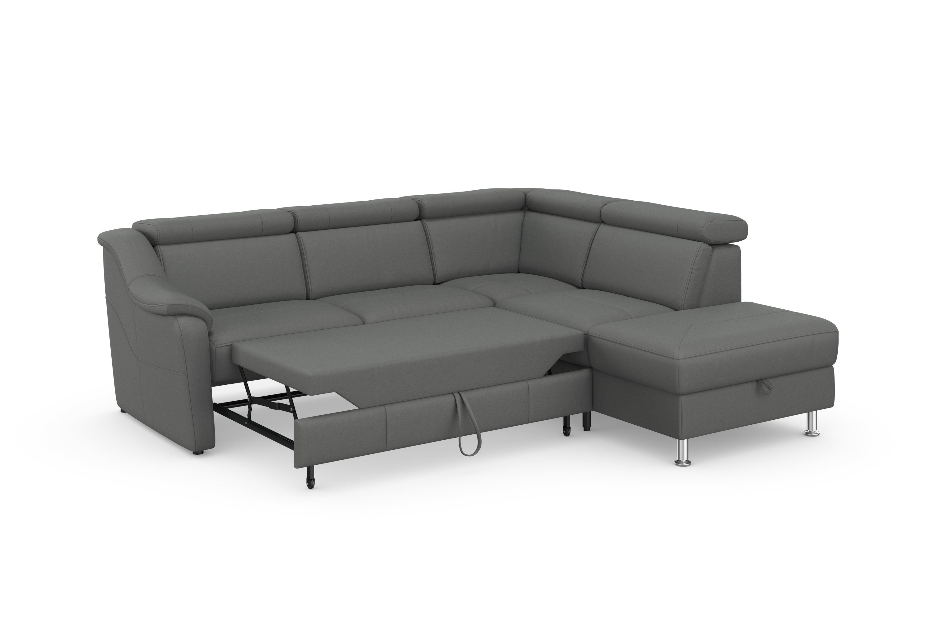 sit&more Hoekbank Freetown L-vorm met verstelbare hoofdsteun en comfortabele binnenvering