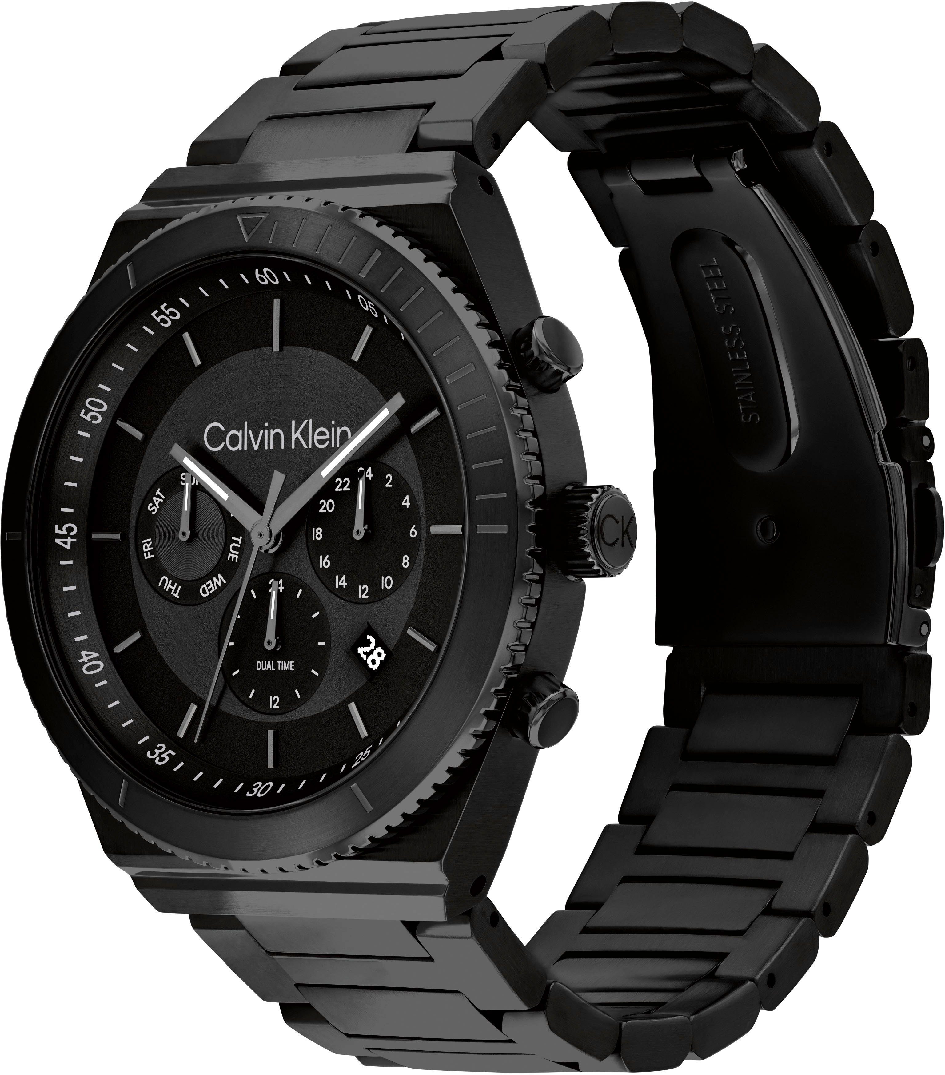 calvin klein multifunctioneel horloge sport, 25200303 zwart