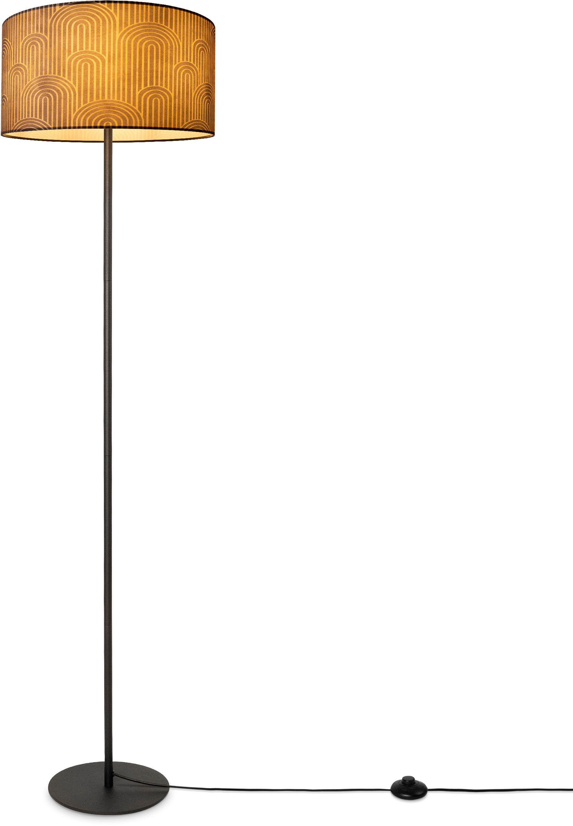 Paco Home Staande lamp Luca Pillar Met stoffen kap vloerlamp woonkamer leeslamp modern vintage E27