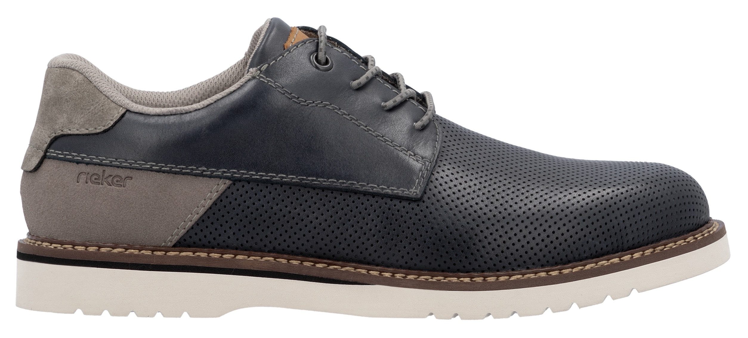 Rieker Veterschoenen , lage schoen, casual veterschoen met gemakkelijke instap dankzij elastische band