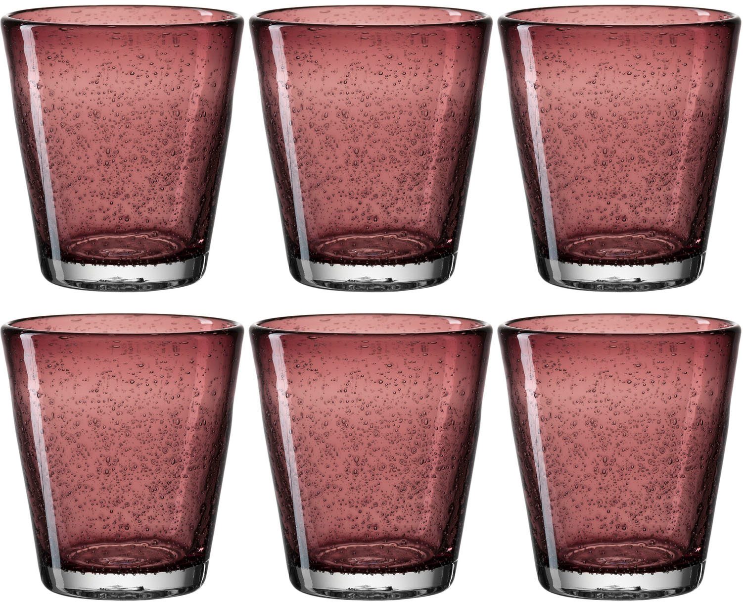 LEONARDO Glazenset Burano 330 ml(set, 6-delig) glazen paars