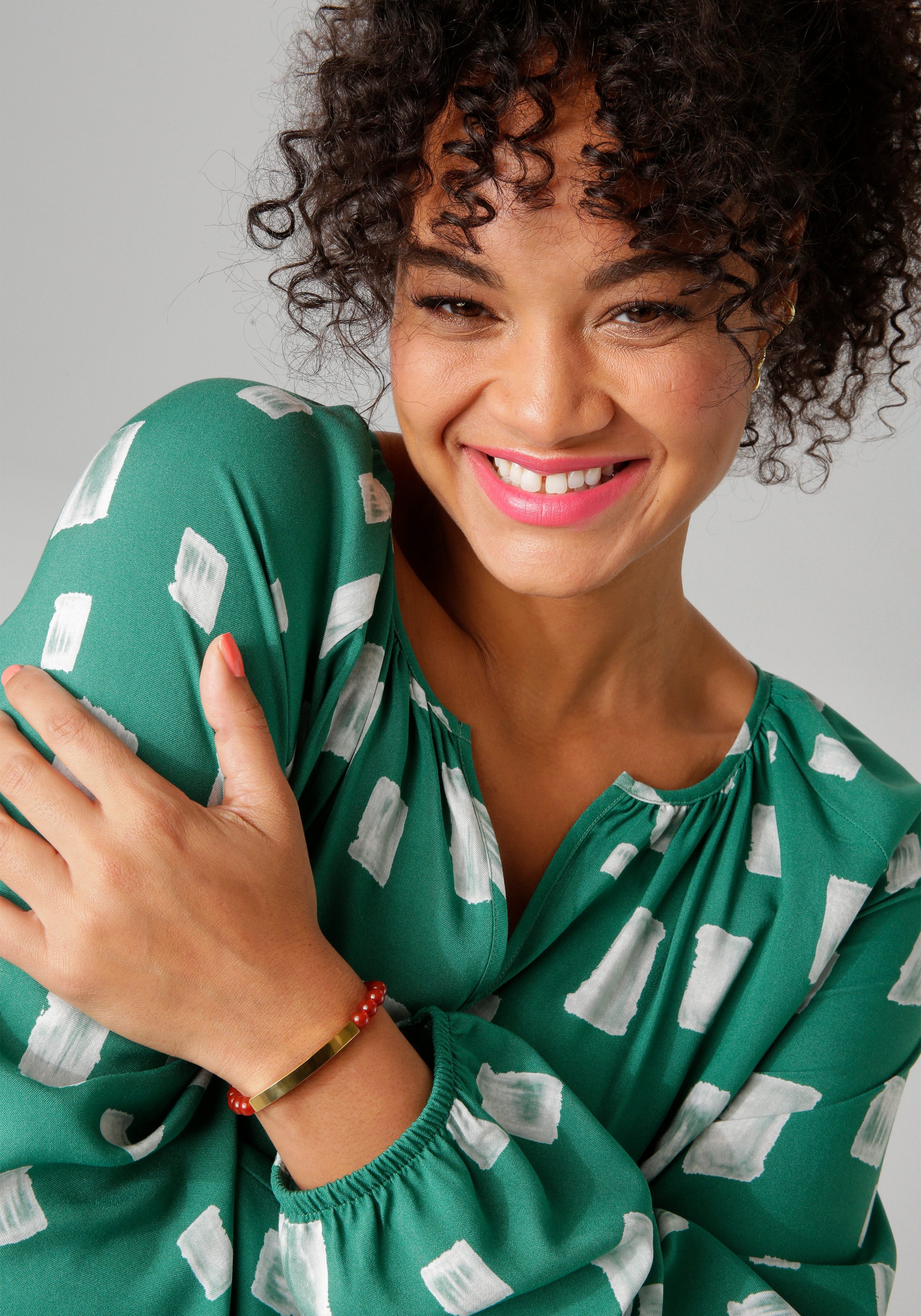 Aniston PLUS Zomerjurk met interessant patroon - nieuwe collectie