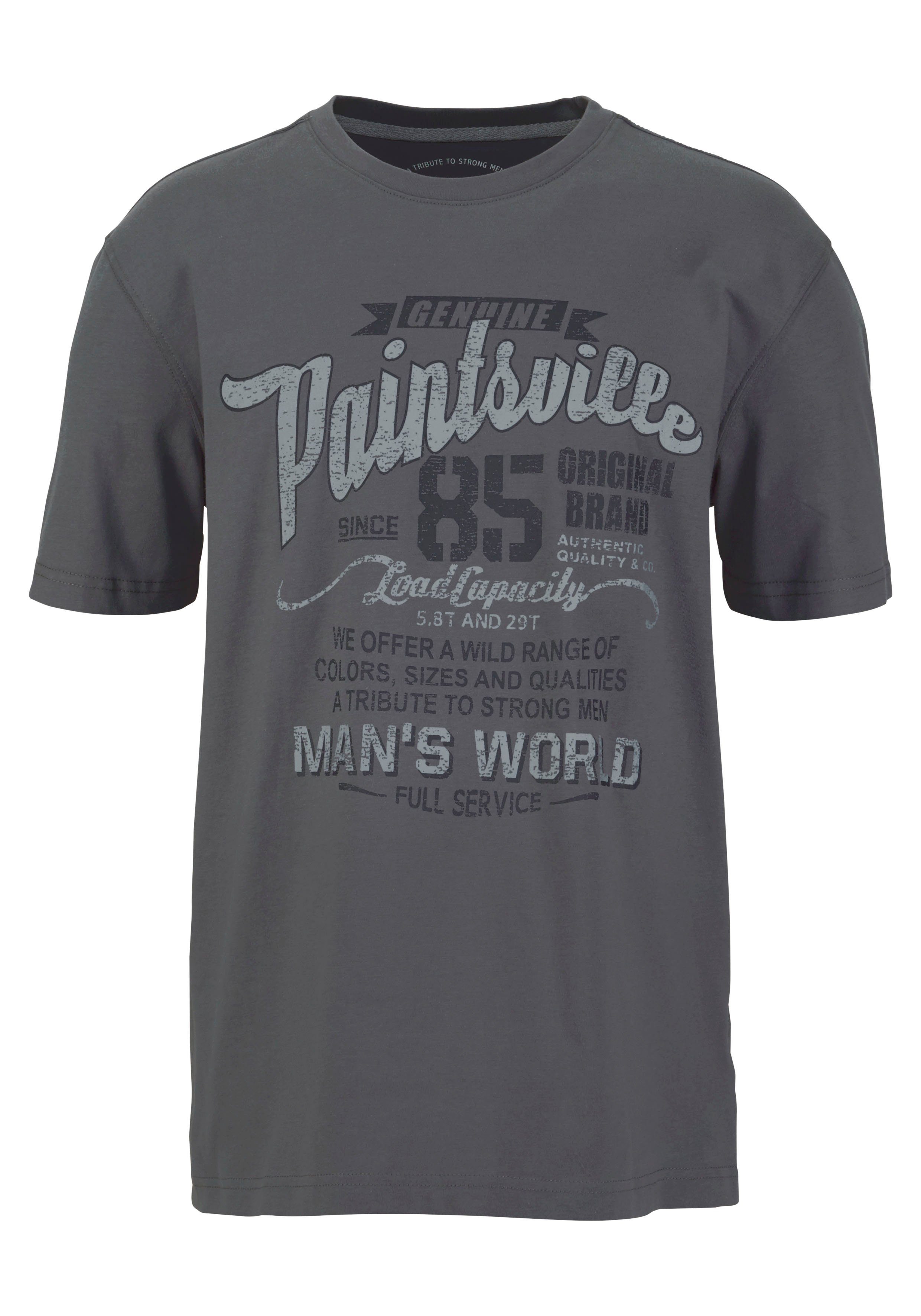 Man's World T-shirt Korte mouwen, met stijlvolle print, ronde hals, van katoen