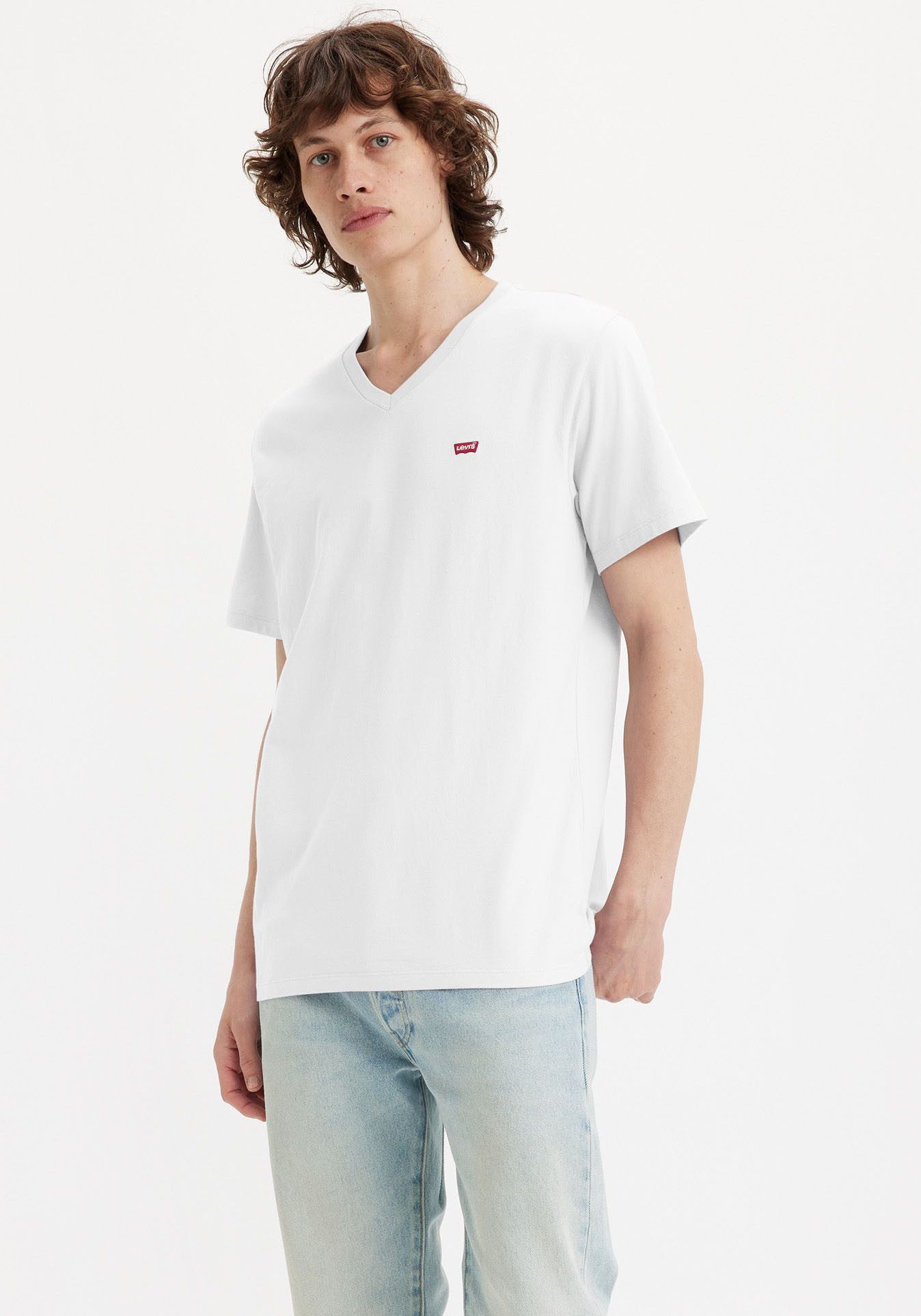 Levi's Shirt met V-hals LE ORIGINAL HM VNECK heren v-hals maat XL wit