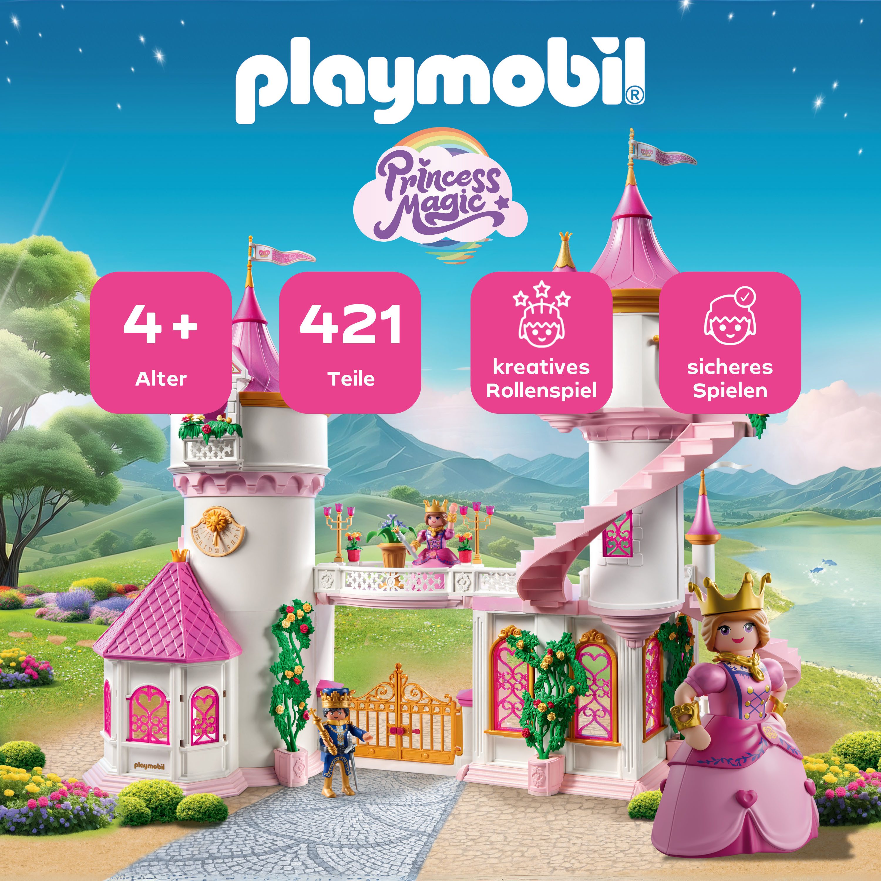 Playmobil® Constructie-speelset Prinsessenslot met Koningspaar (71845), Playmobil Princess Magic (422-delig)