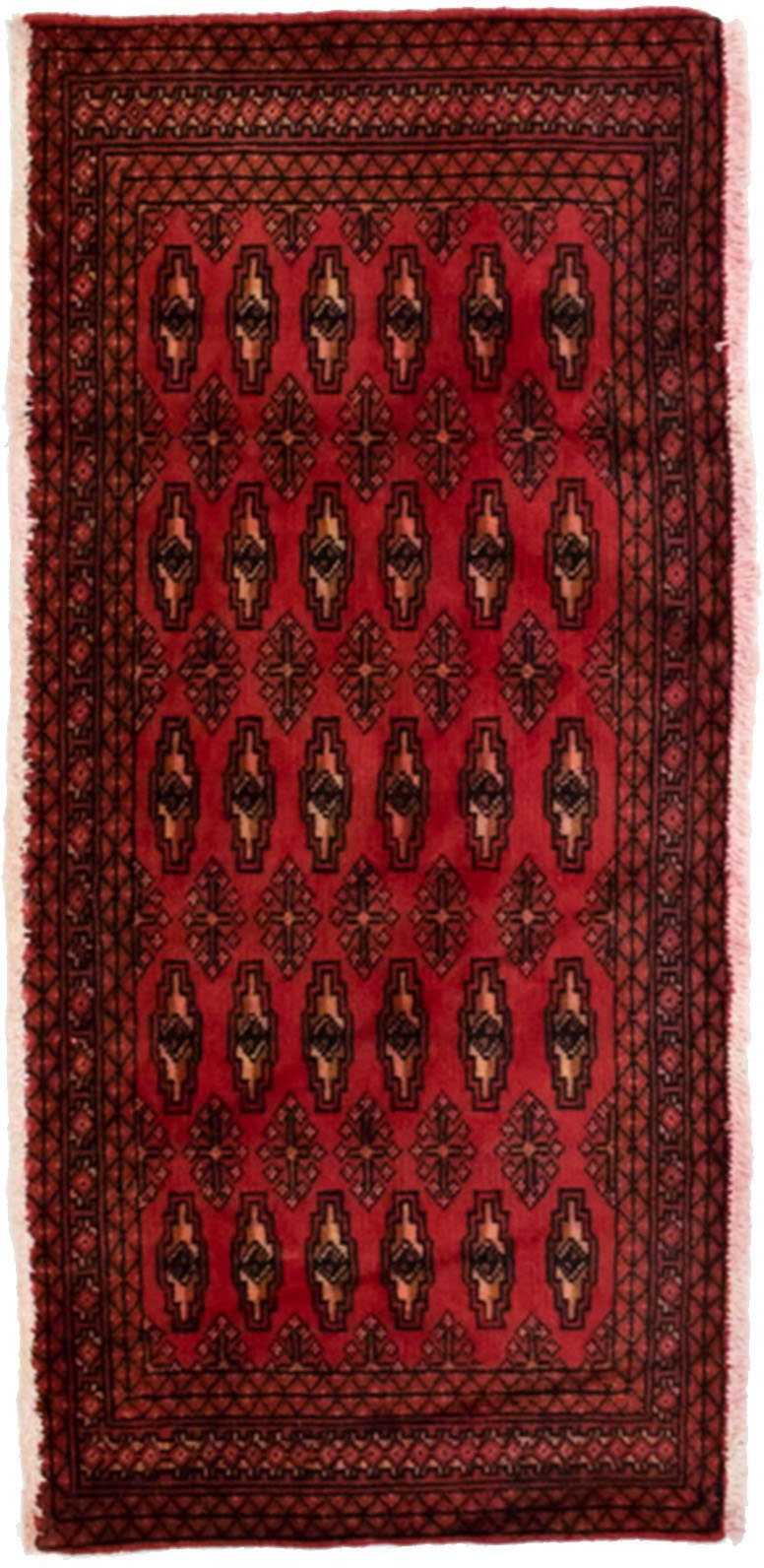 morgenland Wollen kleed Turkaman vloerkleed met de hand geknoopt rood