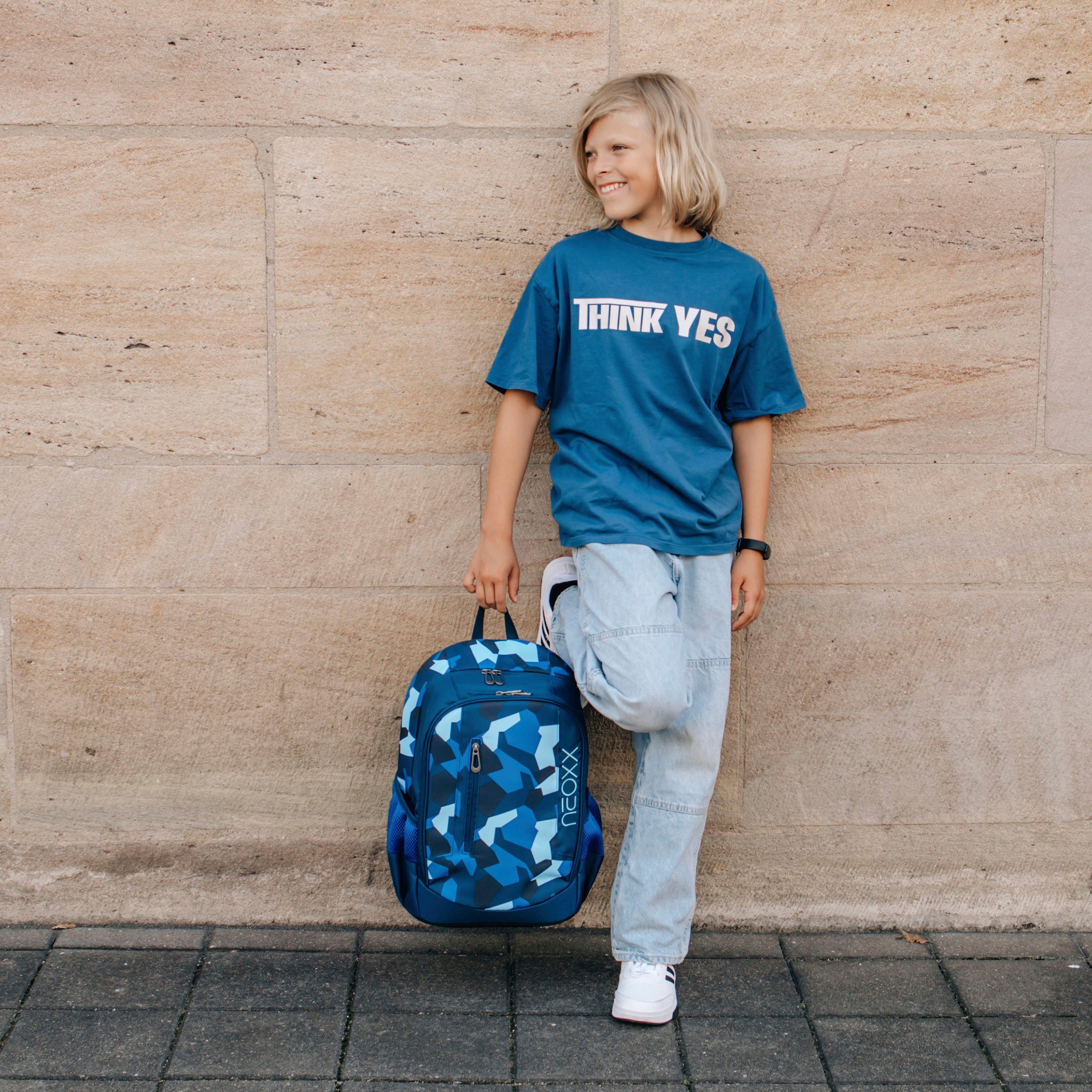 neoxx Schoolrugzak Flow, Camo Nation gedeeltelijk van gerecycled materiaal