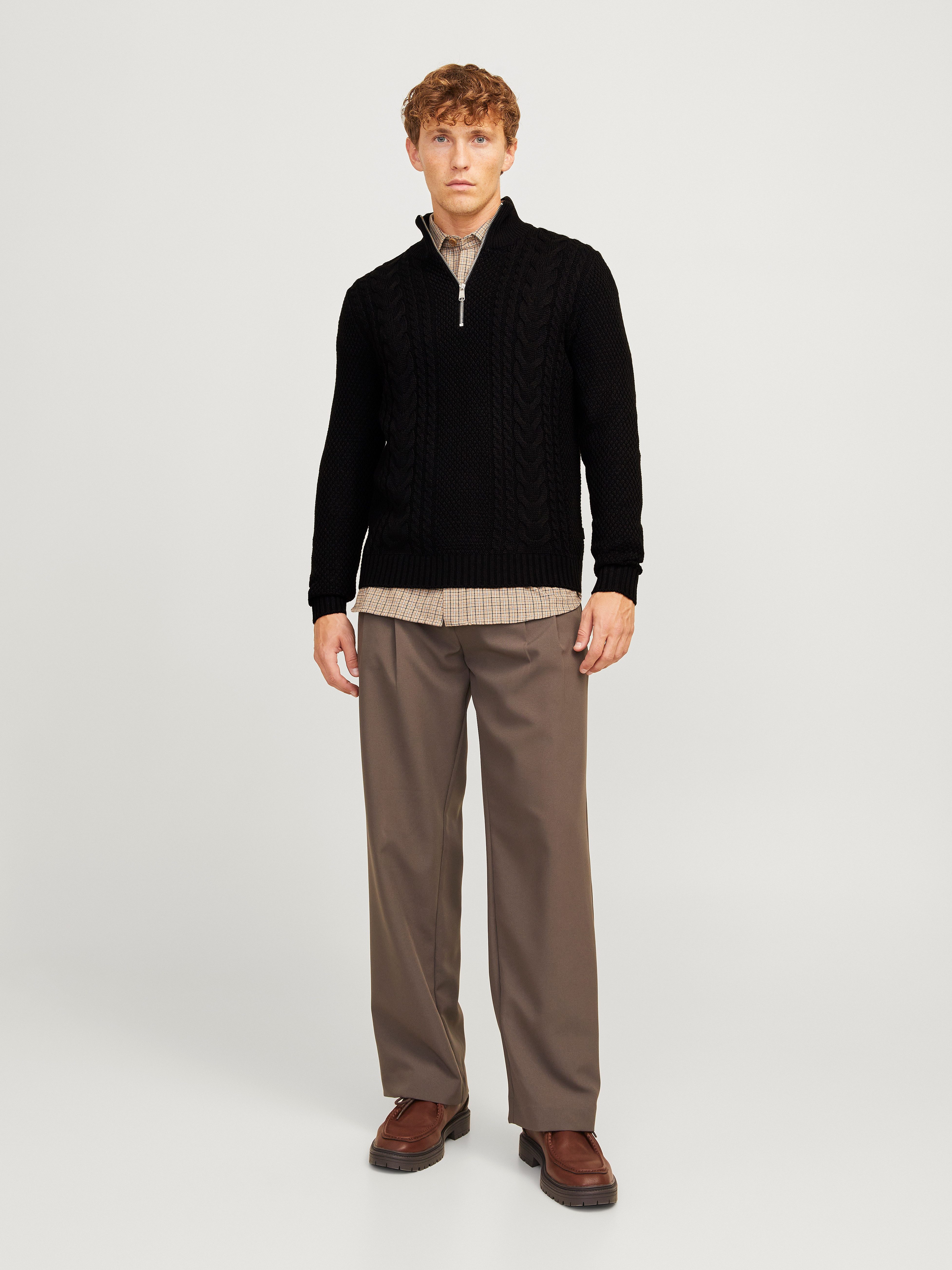 Jack & Jones Schipperstrui JJCRAIG KNIT HALF ZIP