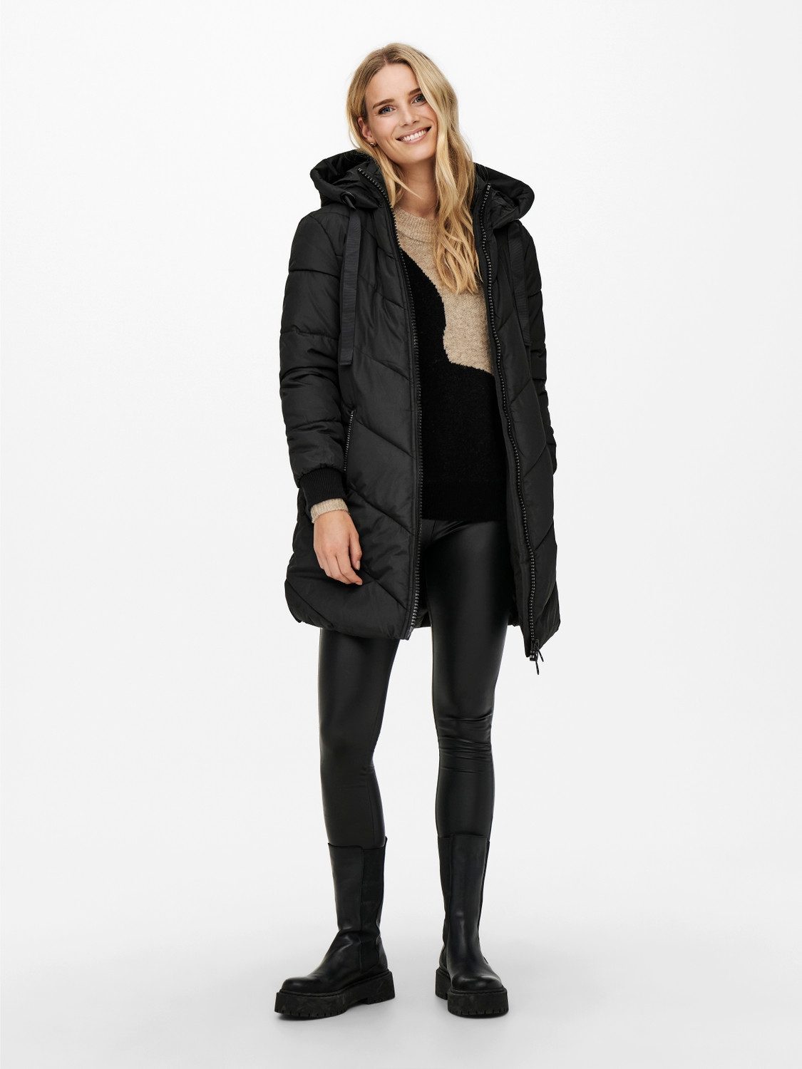 JDY Gewatteerde jas JDYSKYLAR LIFE HOOD JACKET OTW NOOS