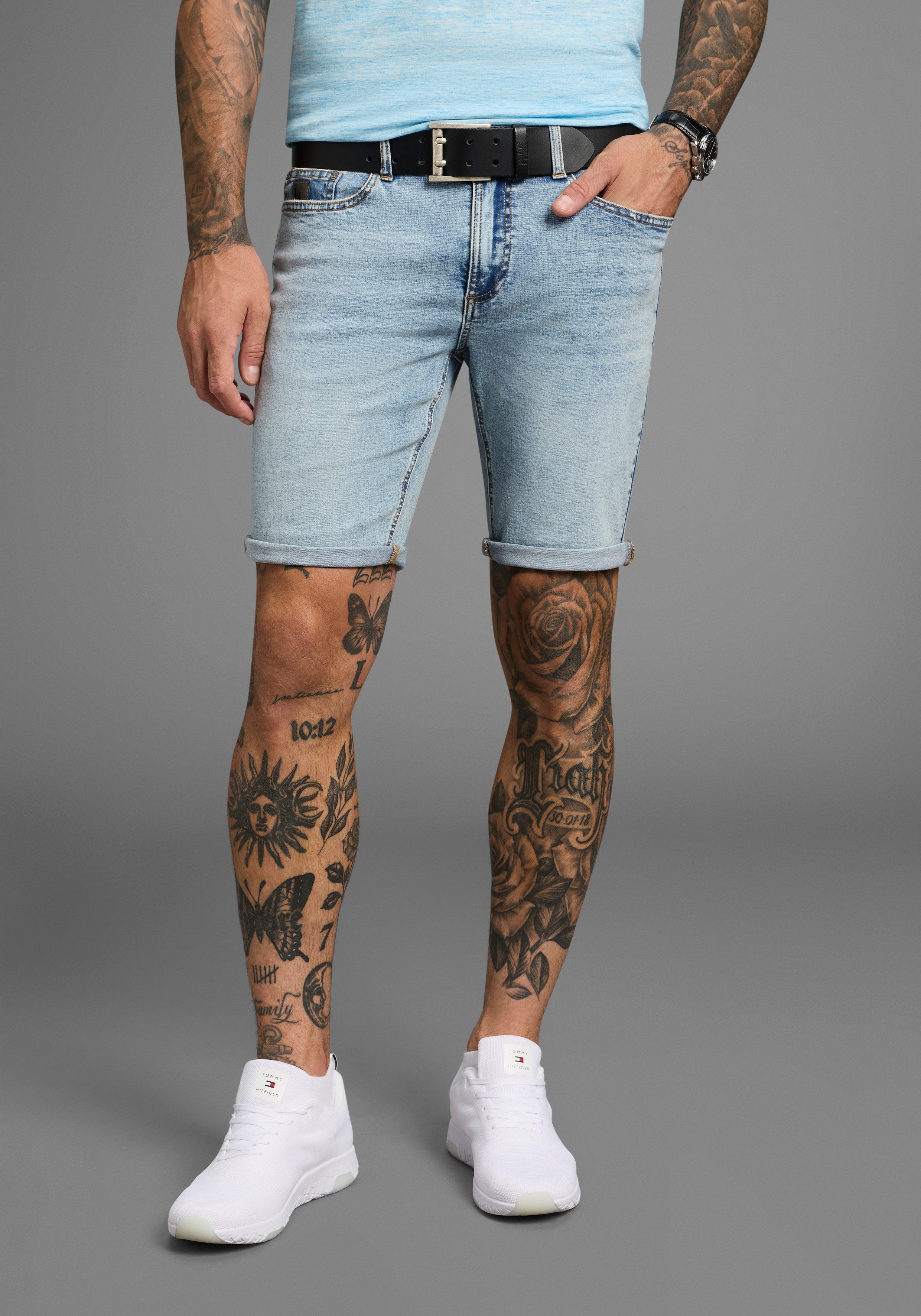 Bruno Banani Jeansshort Hutch-Shorts lage taillehoogte