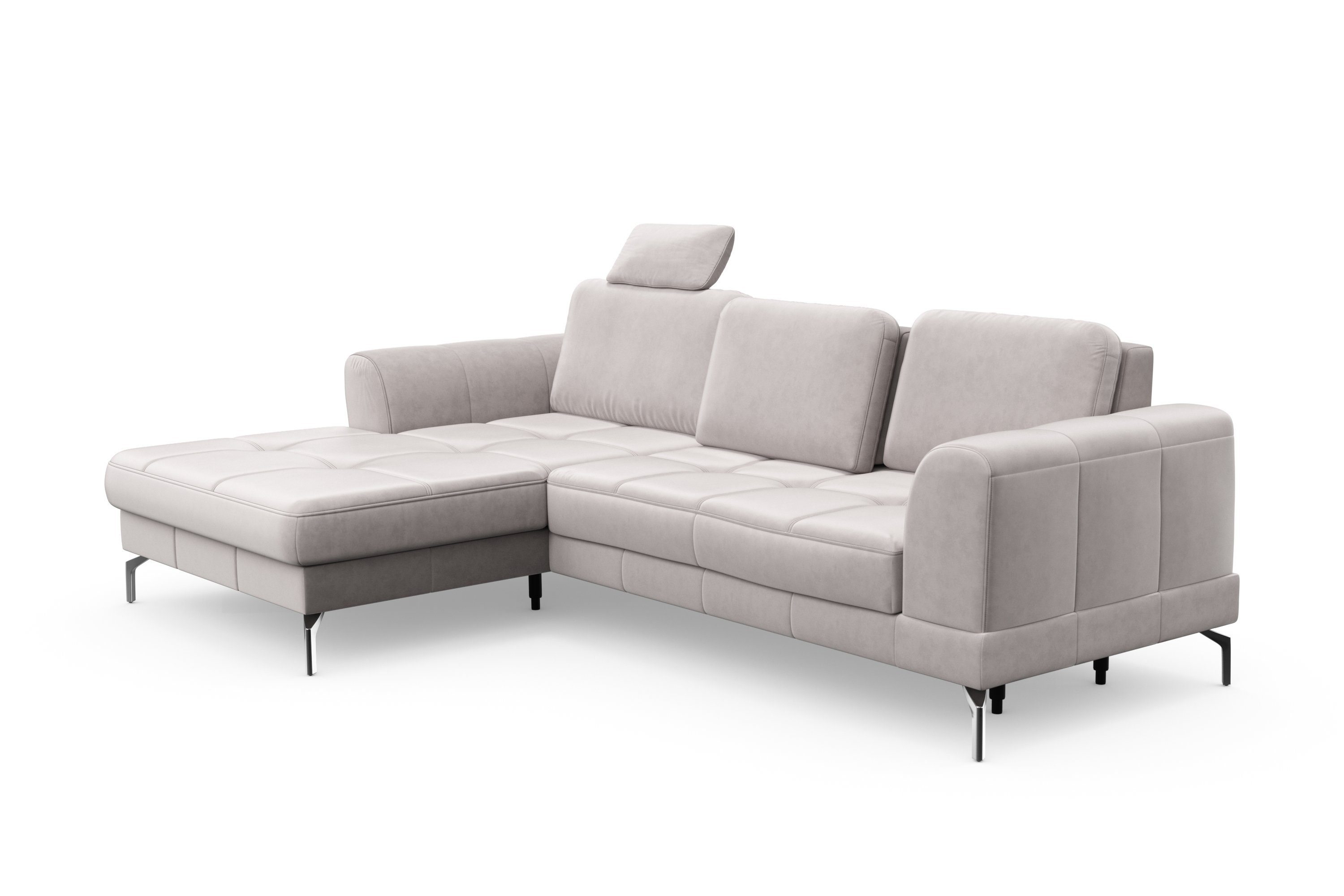 sit&more Hoekbank Bendigo L-vorm inclusief zitdiepteverstelling, bodemvrijheid 15 cm, 2 pootkleuren