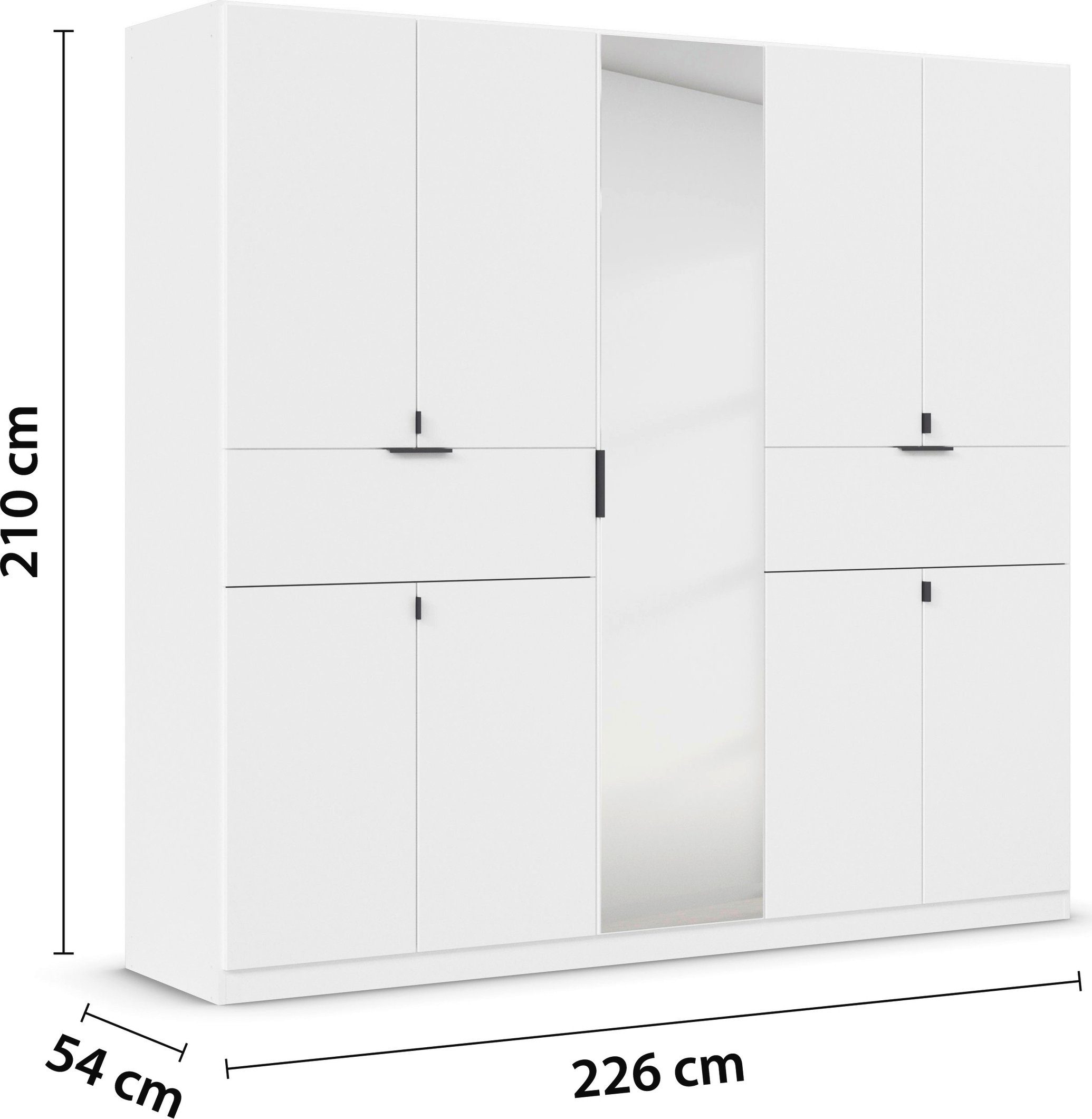 rauch Draaideurkast Kledingkast kast garderobe waskast TICAO met 2 ruime lades, veel opbergruimte made in germany