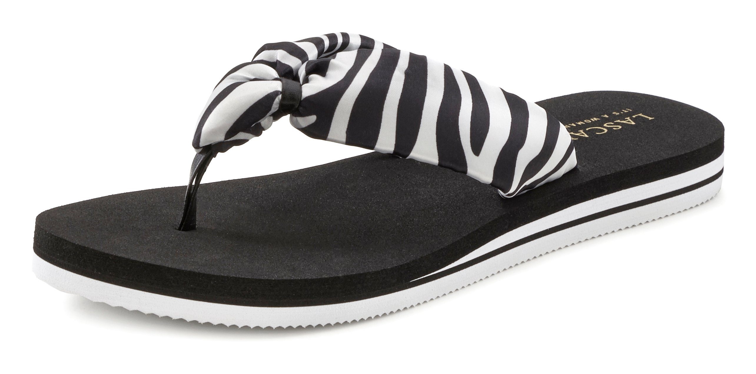 Lascana Badslippers Sandaal, pantoletten, badschoen ultralicht met zacht band VEGAN